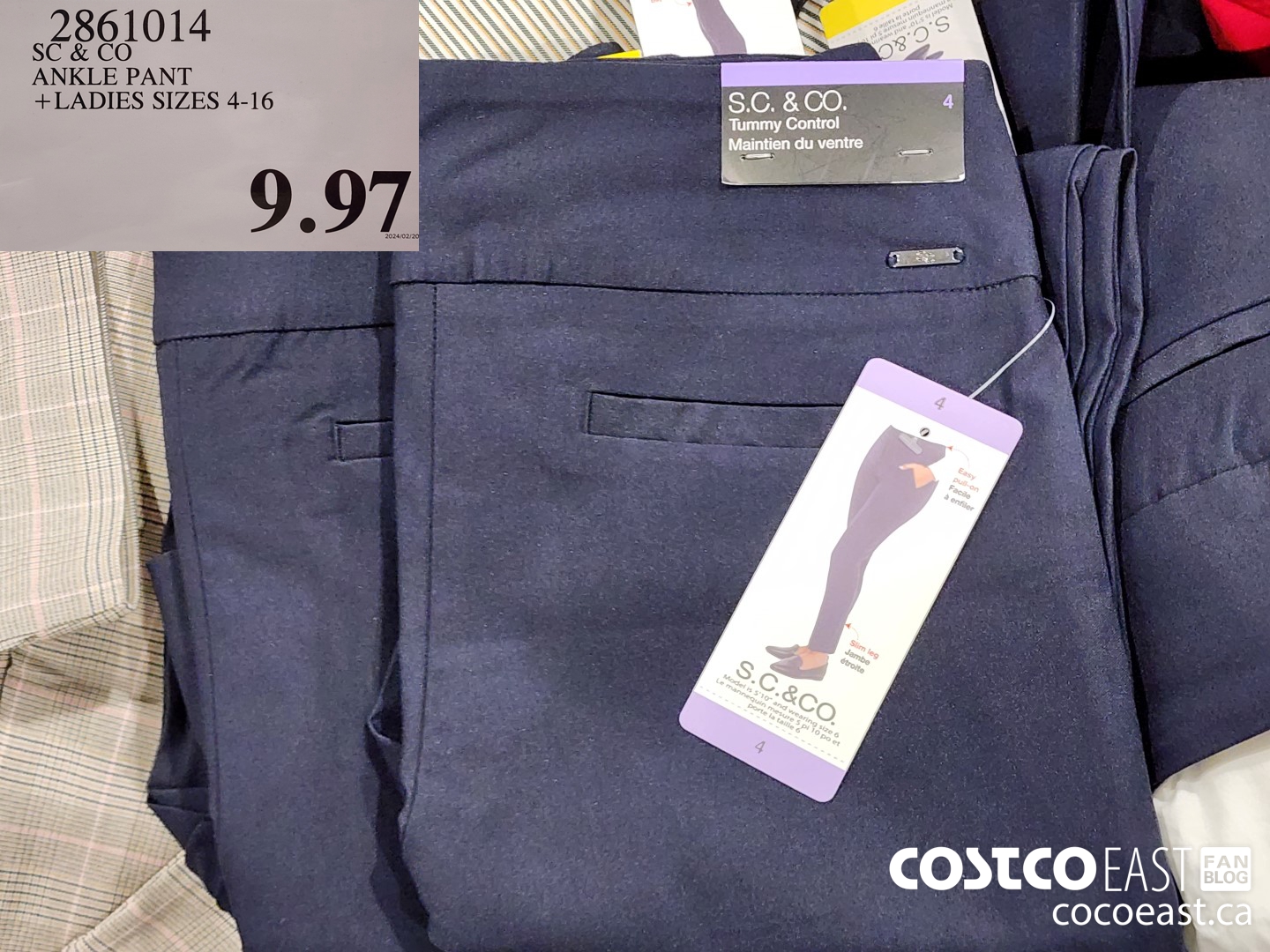 2861014 SC& CO ANKLE PANT +LADIES SIZES 4-16 $9.97
