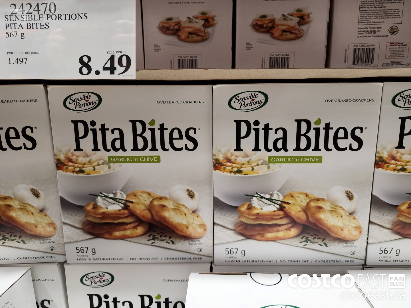 242470 SENSIBLE PORTIONS PITA BITES 567 g $8.49