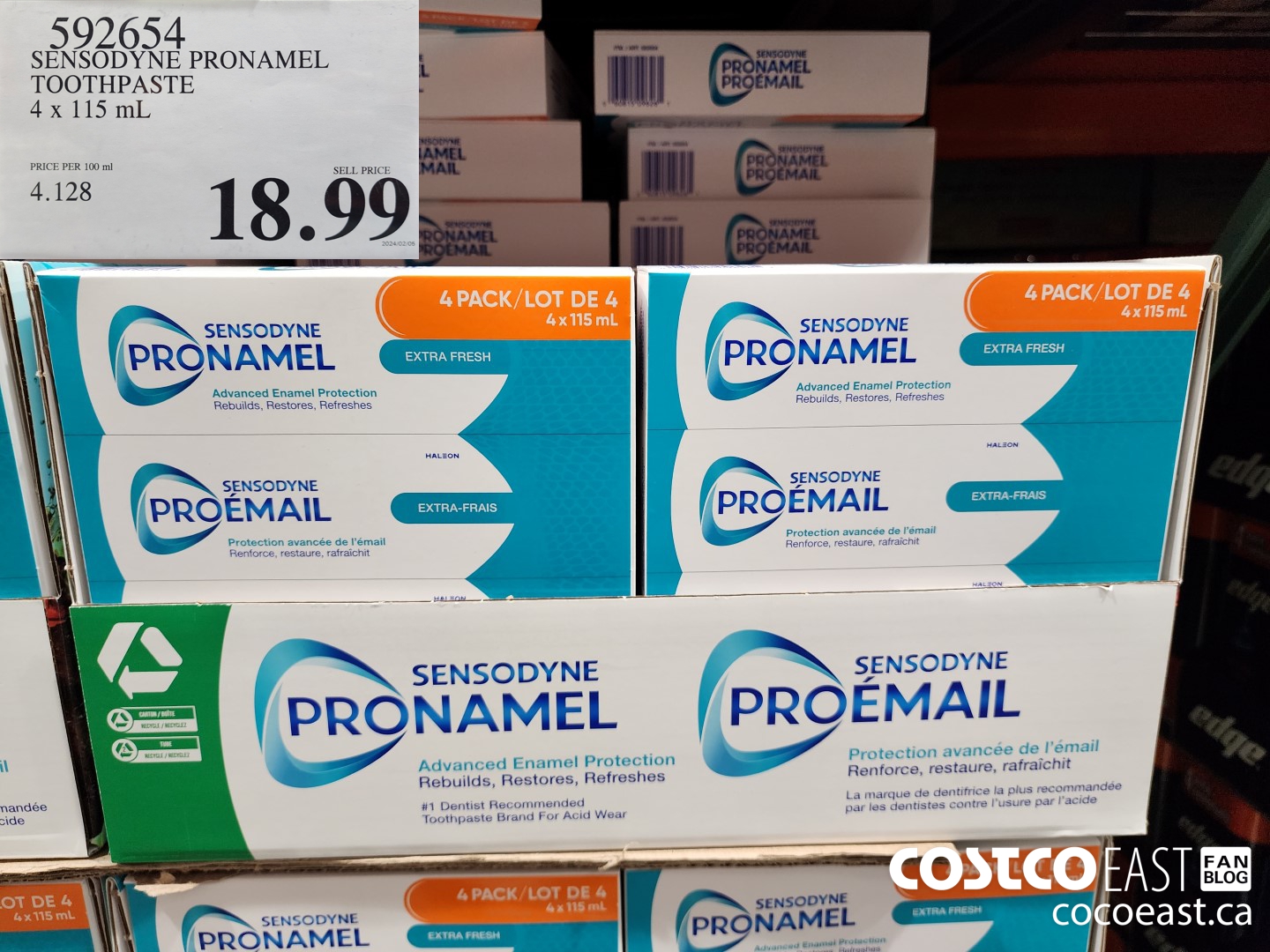 592654 SENSODYNE PRONAMEL TOOTHPASTE 4x 115 mL $18.99
