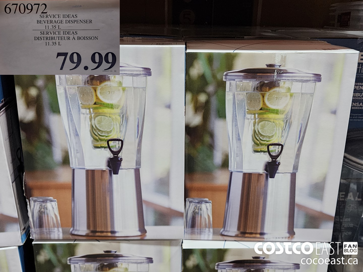 670972 SERVICE IDEAS BEVERAGE DISPENSER 11.35 L $79.99