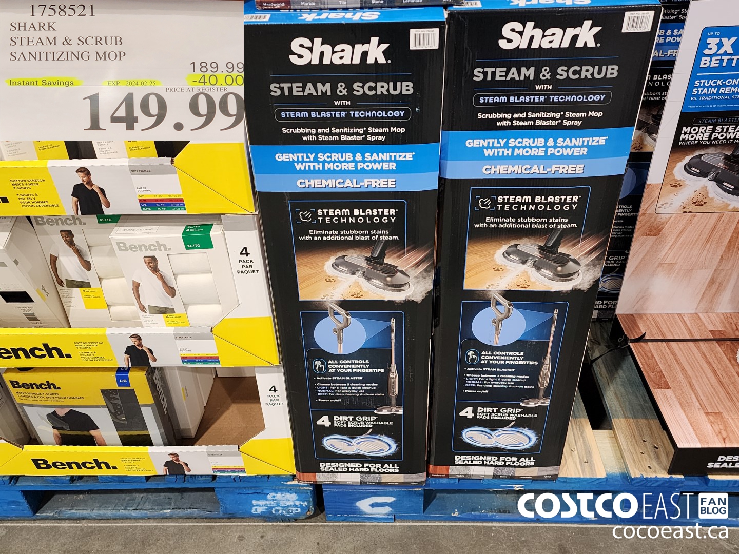 1758521 SHARK STEAM & SCRUB SANITIZING MOP ($40.00 INSTANT SAVINGS EXPIRES ON 2024-02-25) $149.99