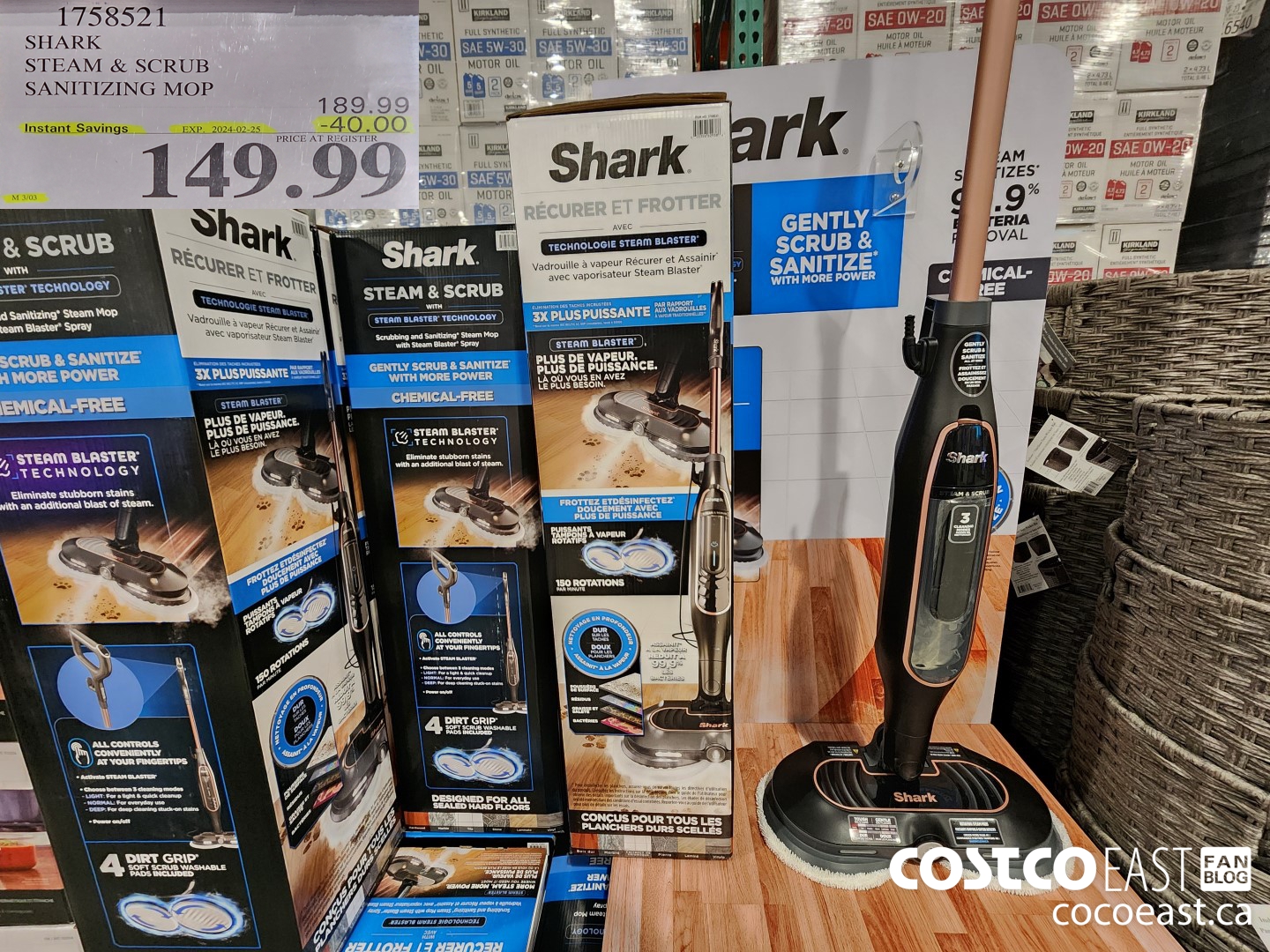 1758521 SHARK STEAM & SCRUB SANITIZING MOP ($40.00 INSTANT SAVINGS EXPIRES ON 2024-02-25) $149.99