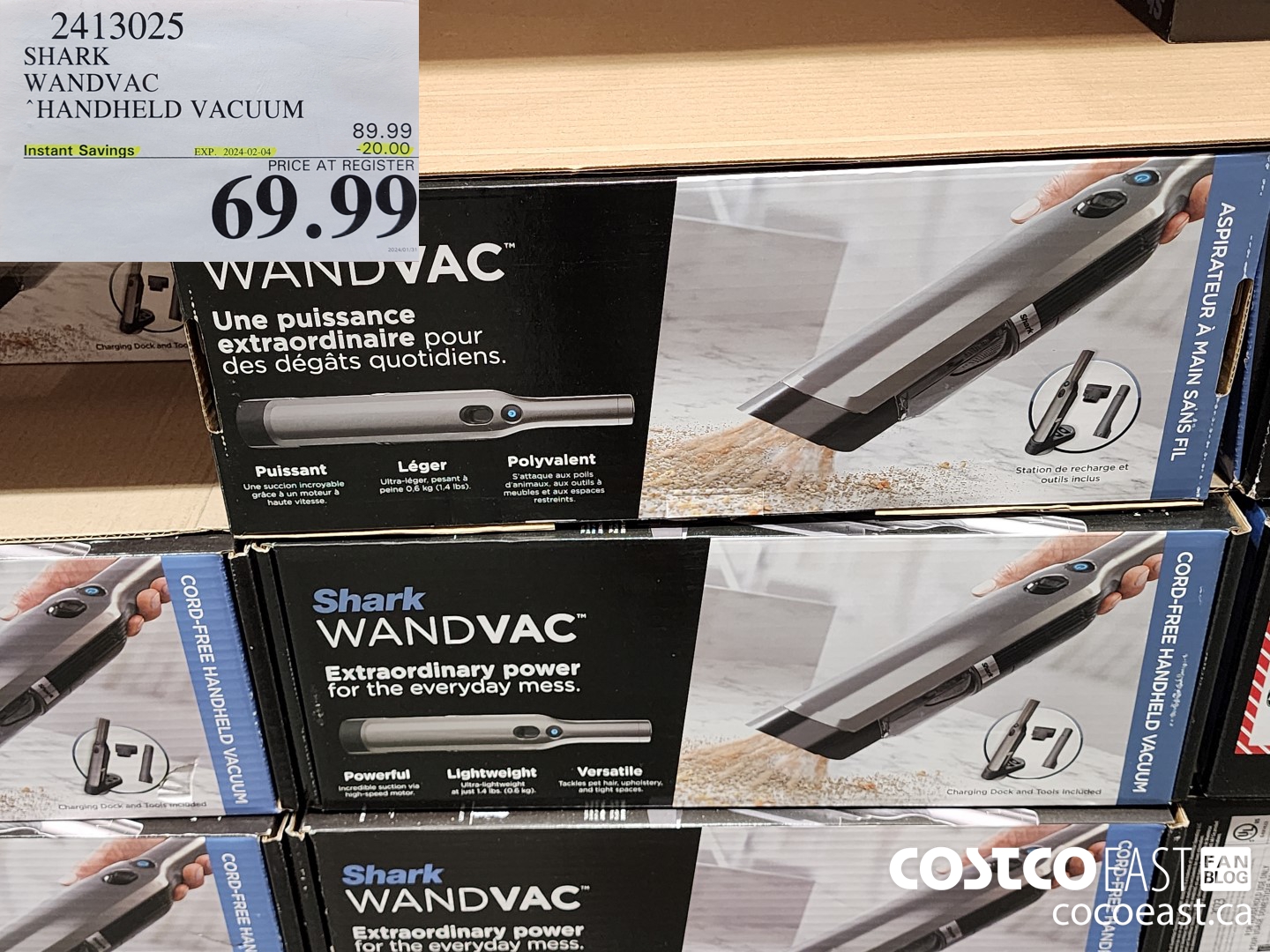 2413025 SHARK WANDVAC HANDHELD VACUUM ($20.00 INSTANT SAVINGS EXPIRES ON 2024-02-04) $69.99