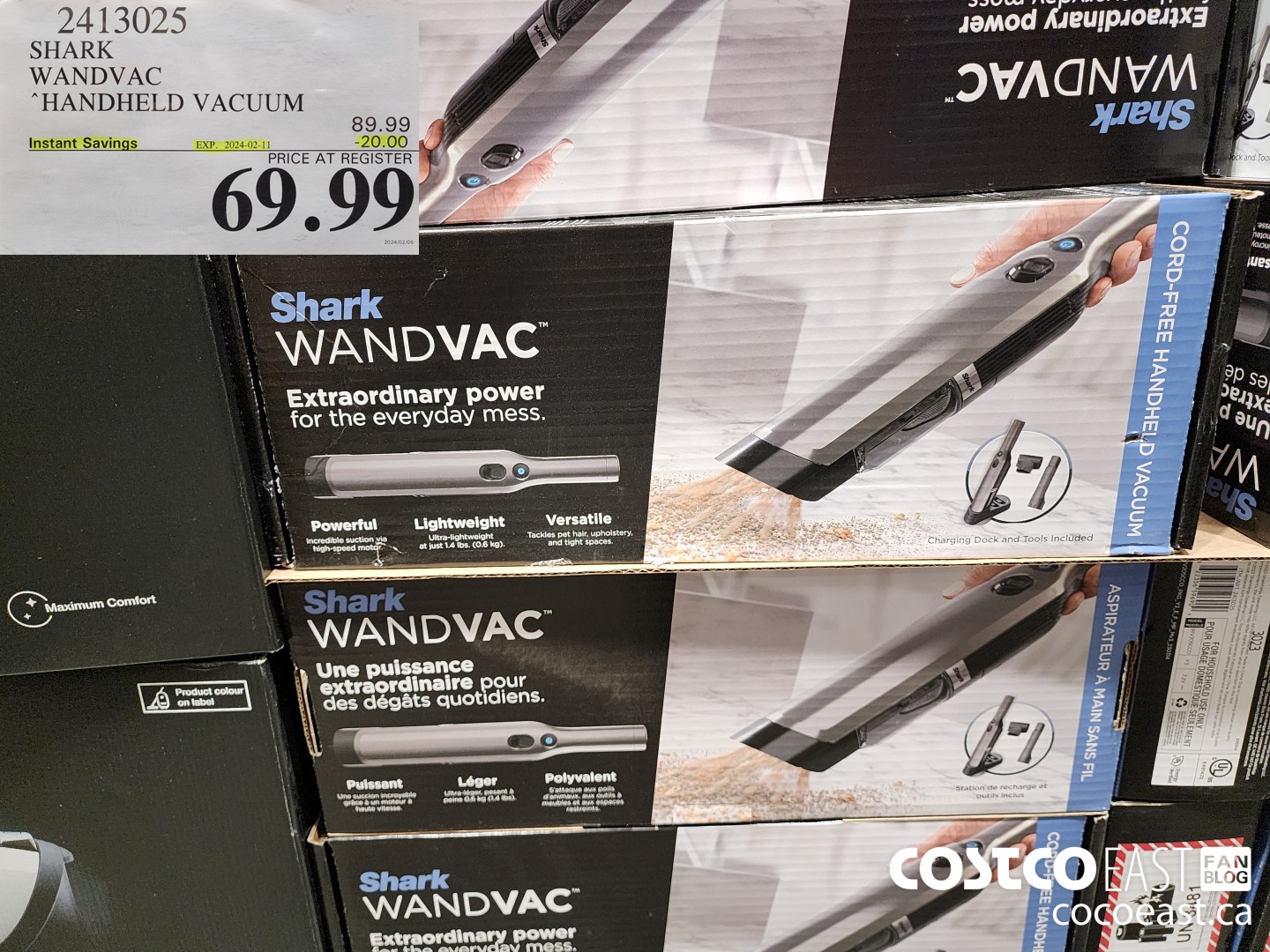 2413025 SHARK WANDVAC HANDHELD VACUUM ($20.00 INSTANT SAVINGS EXPIRES ON 2024-02-11) $69.99