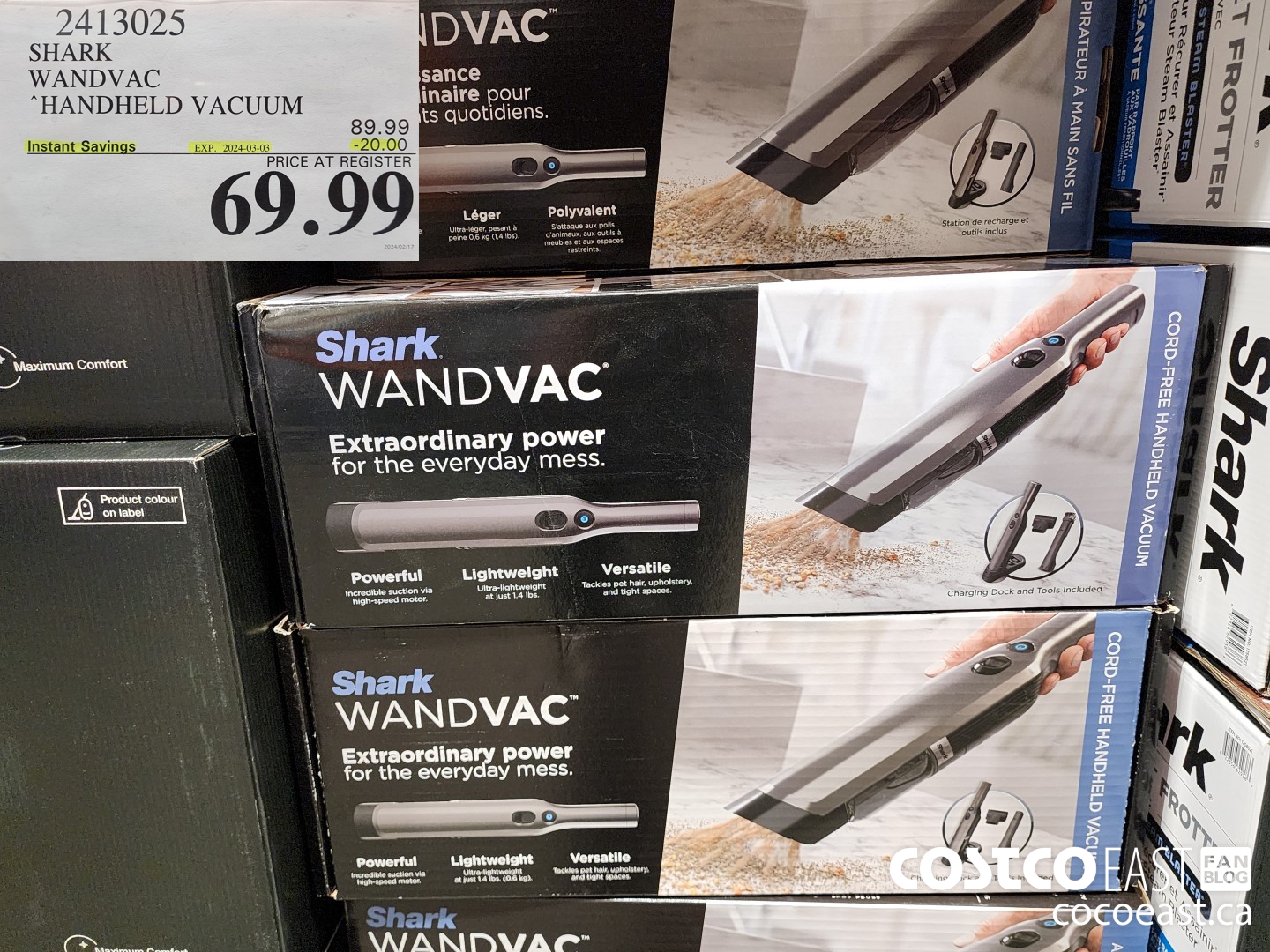2413025 SHARK WANDVAC HANDHELD VACUUM ($20.00 INSTANT SAVINGS EXPIRES ON 2024-03-03) $69.99