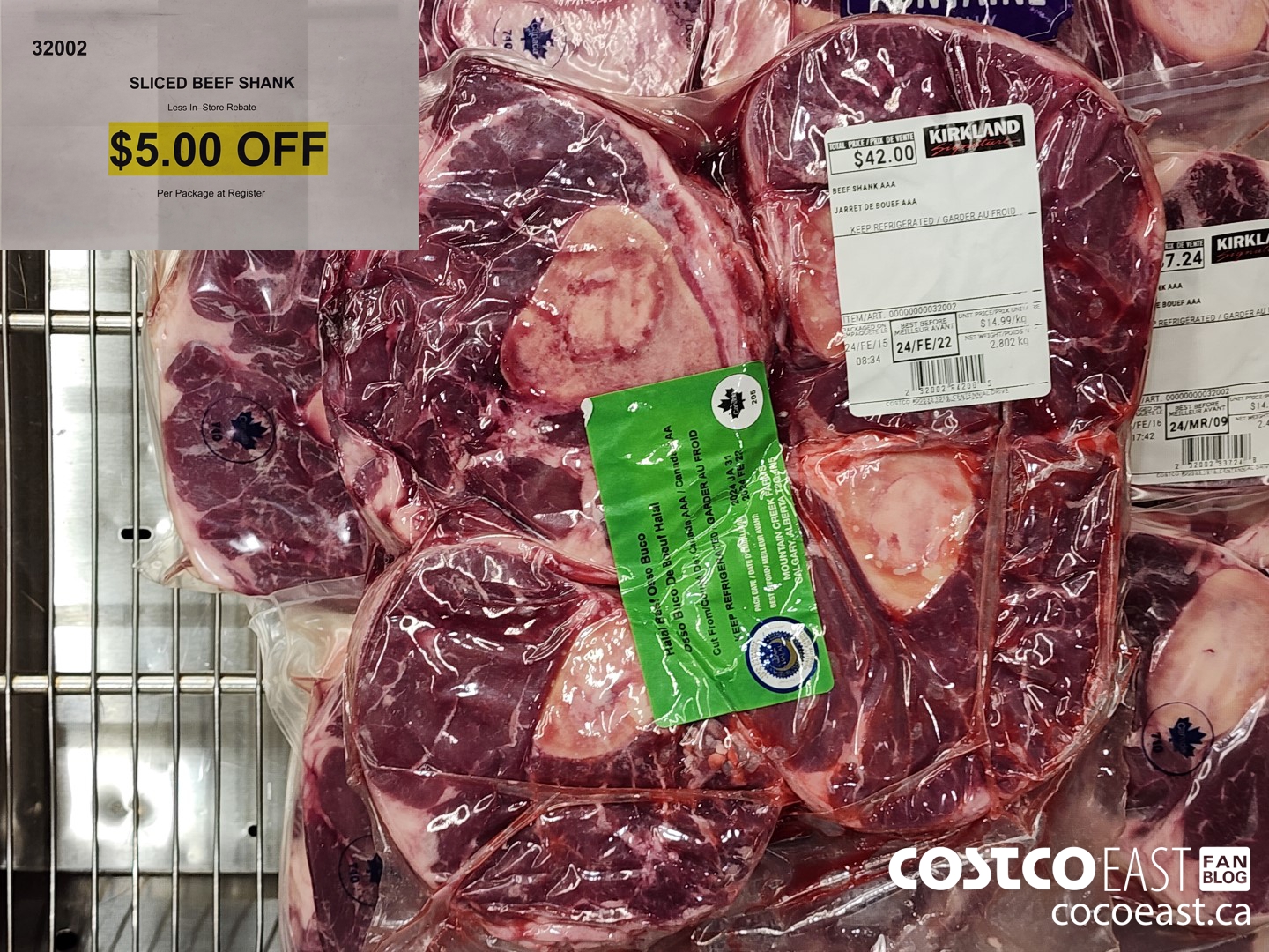 32002 SLICED BEEF SHANK ($5.00 INSTANT SAVINGS)