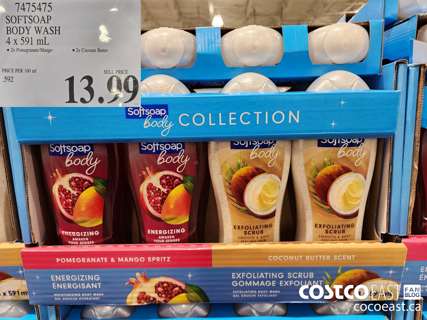 7475475 SOFTSOAP BODY WASH 4 x 591 mL $13.99