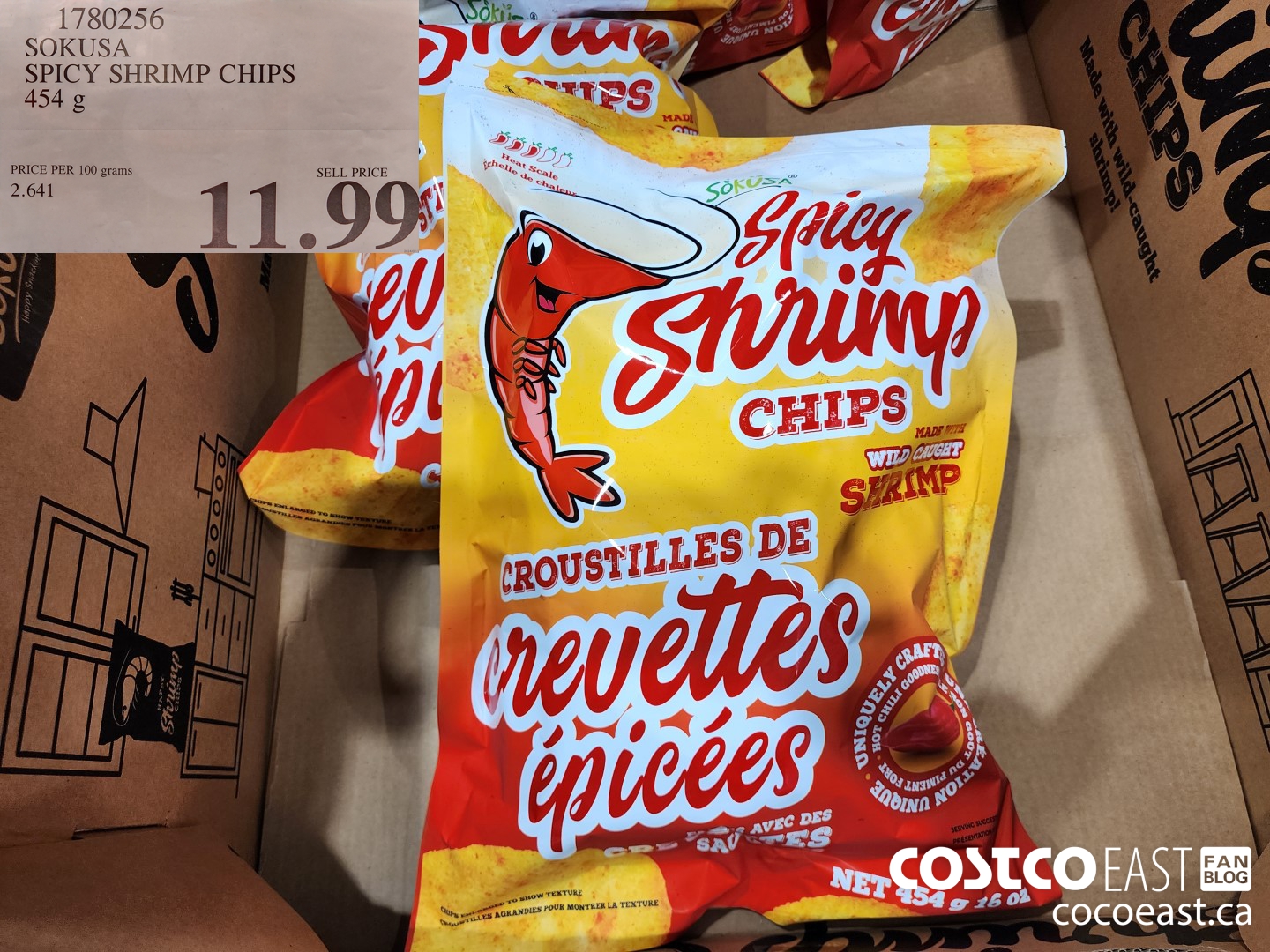 1780256 SOKUSA SPICY SHRIMP CHIPS 454 g $11.99