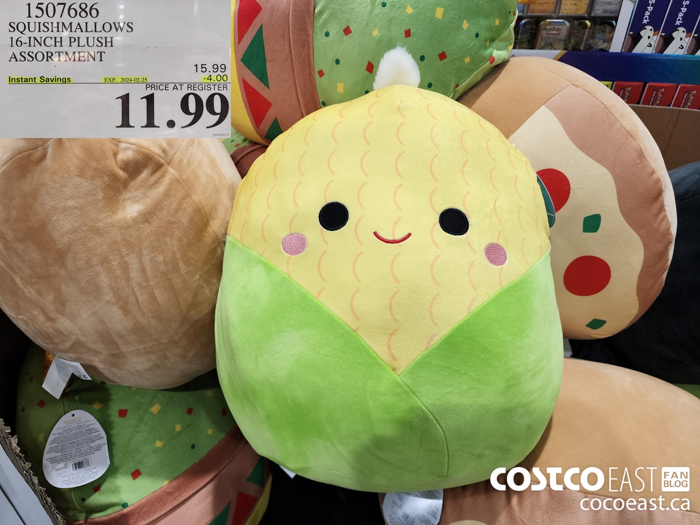 1507686 SQUISHMALLOWS 16-INCH PLUSH ASSORTMENT ($4.00 INSTANT SAVINGS EXPIRES ON 2024-02-25) $11.99