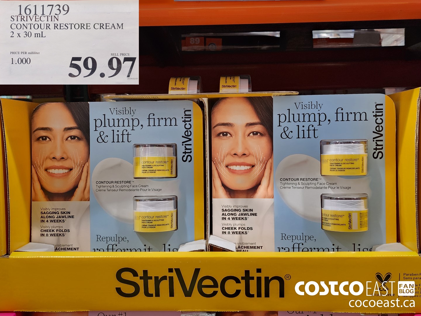 1611739 STRIVECTIN CONTOUR RESTORE CREAM 2 x 30 mL $59.97