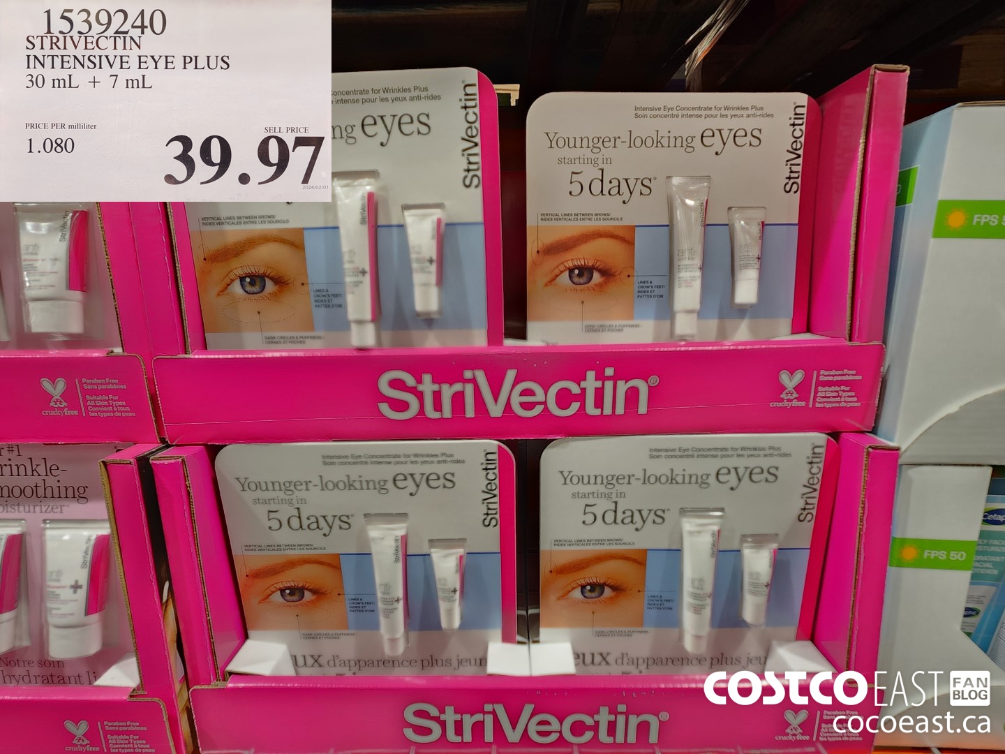 1539240 STRIVECTIN INTENSIVE EYE PLUS 30 mL + 7 mL $39.97