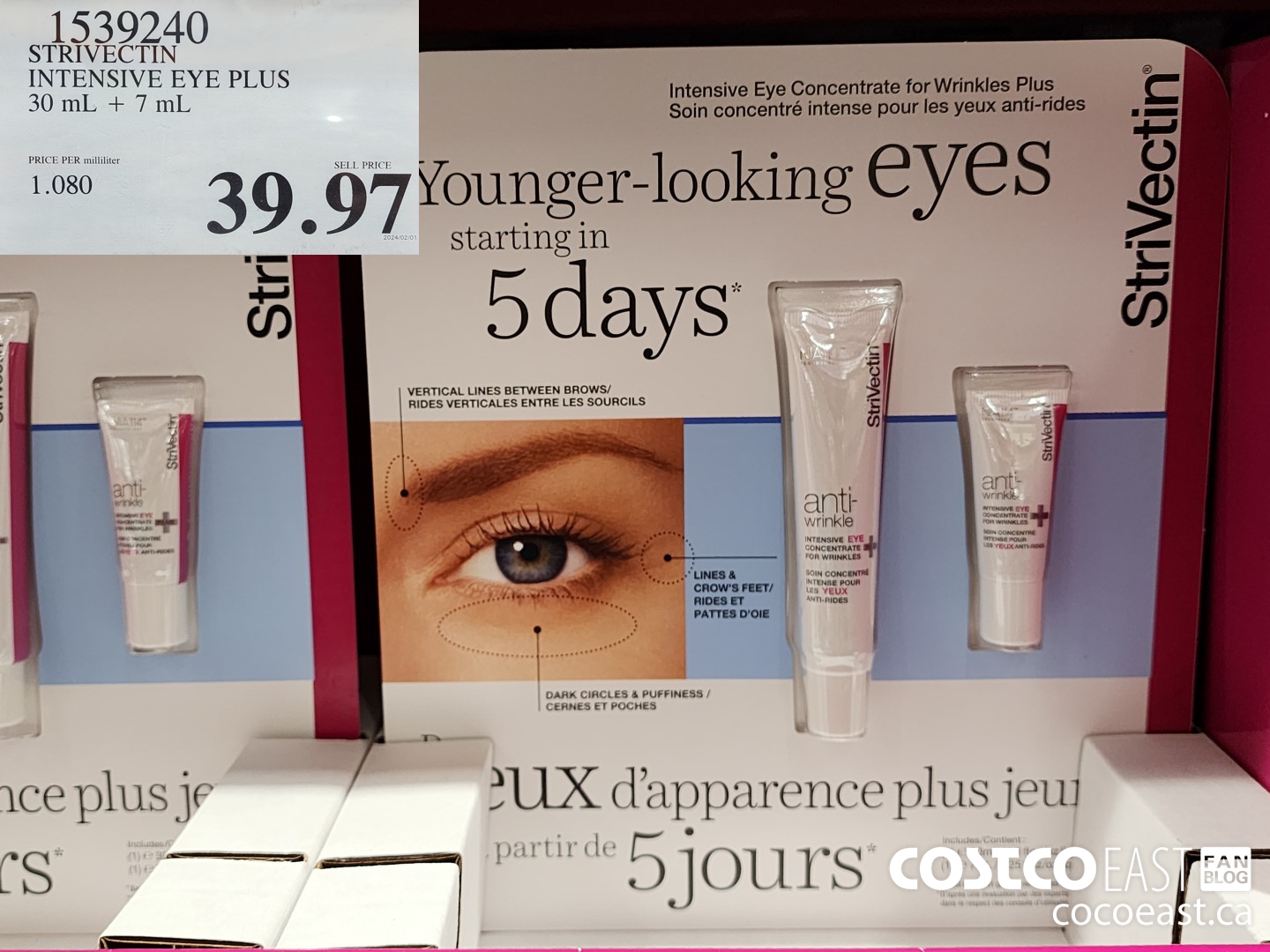 1539240 STRIVECTIN INTENSIVE EYE PLUS 30 mL + 7 mL $39.97