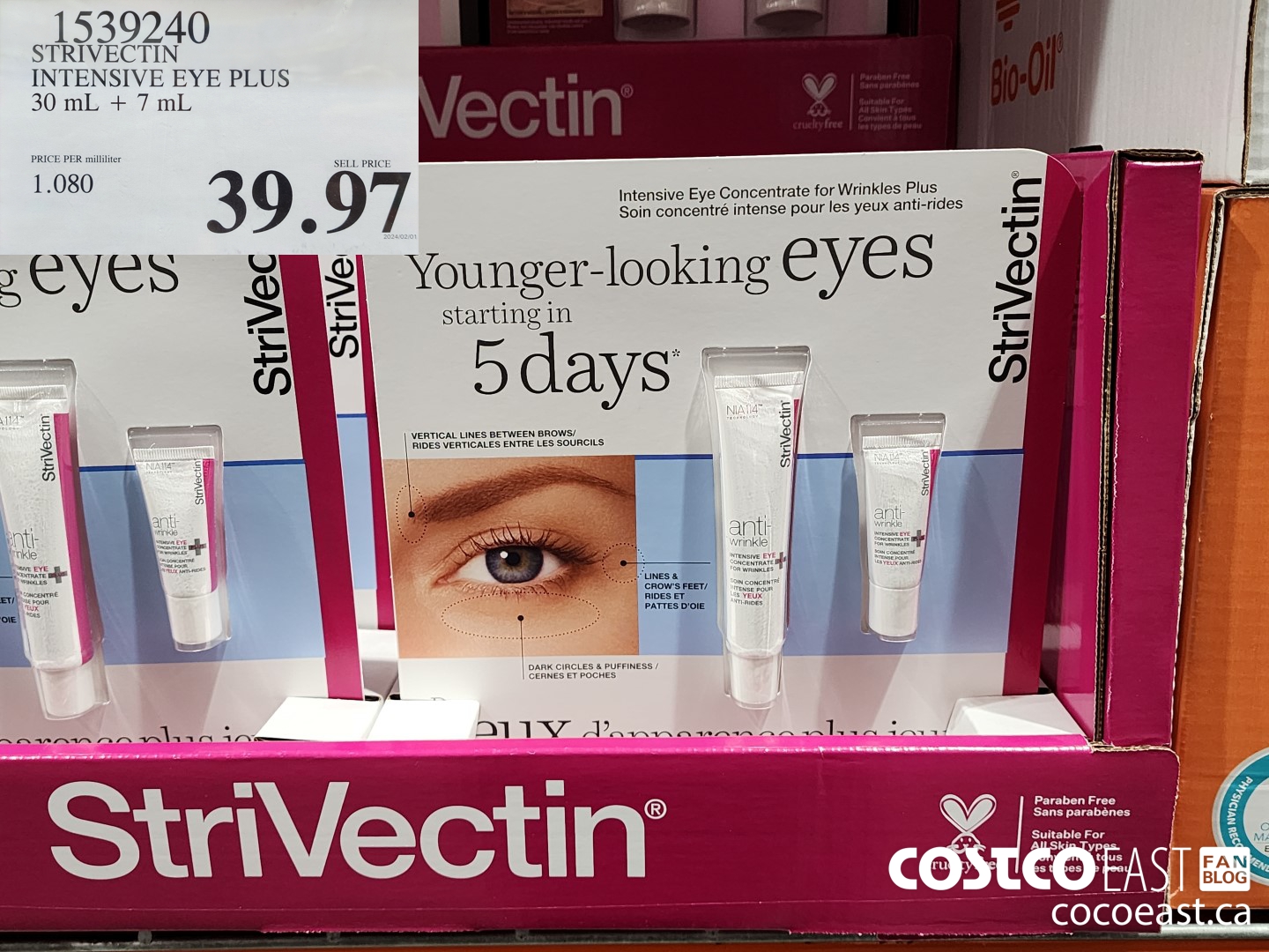1539240 STRIVECTIN INTENSIVE EYE PLUS 30 mL + 7 mL $39.97