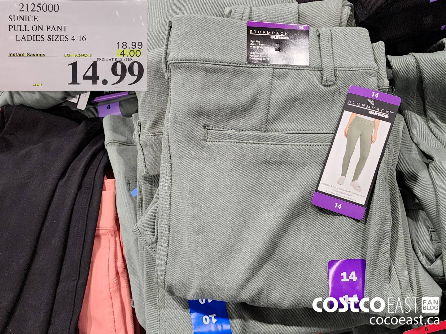 2125000 SUNICE PULL ON PANT + LADIES SIZES 4-16 ($4.00 INSTANT SAVINGS EXPIRES ON 2024-02-18) $14.99