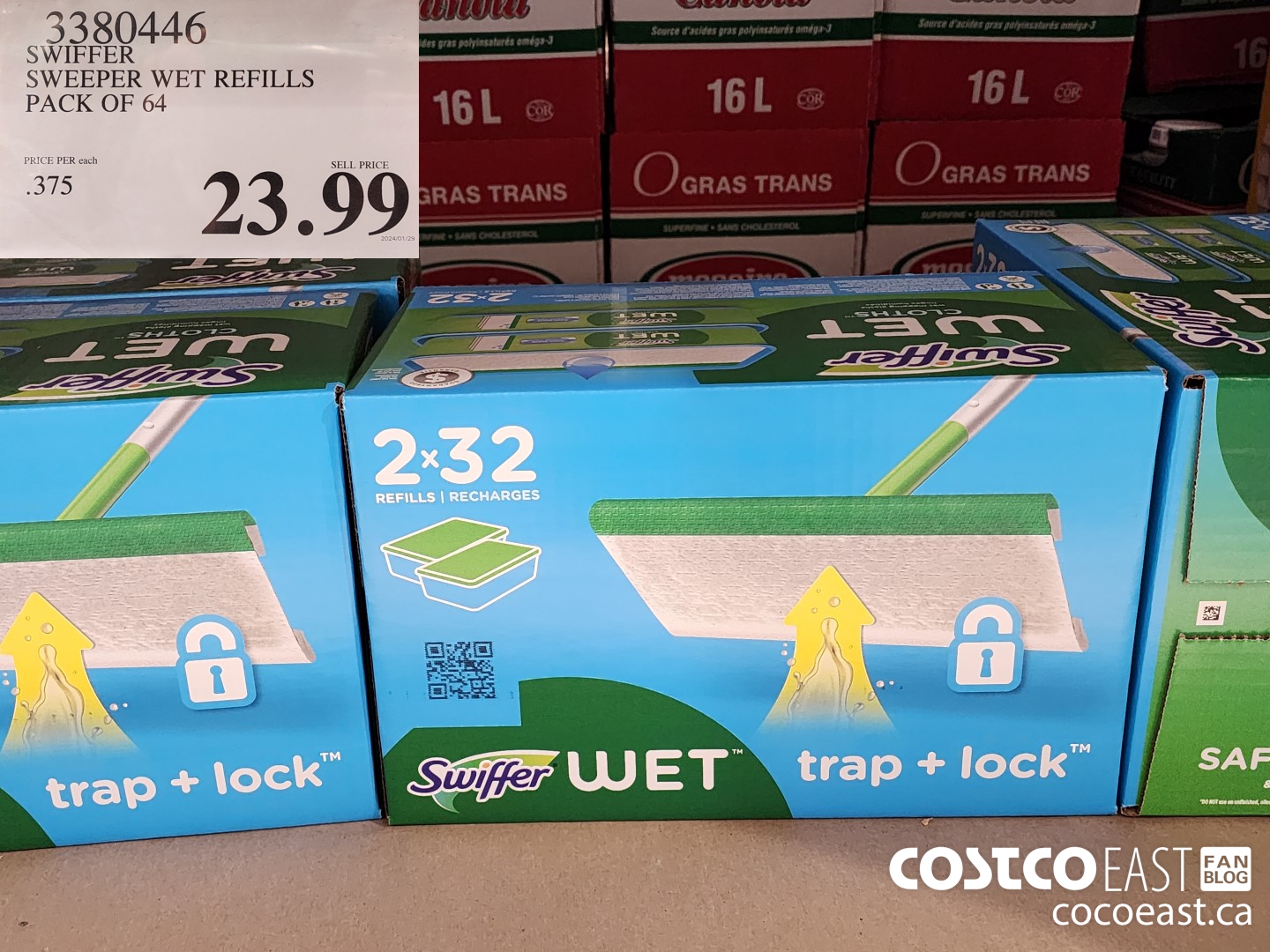 3380446 SWIFFER SWEEPER WET REFILLS PACK OF 64 $23.99