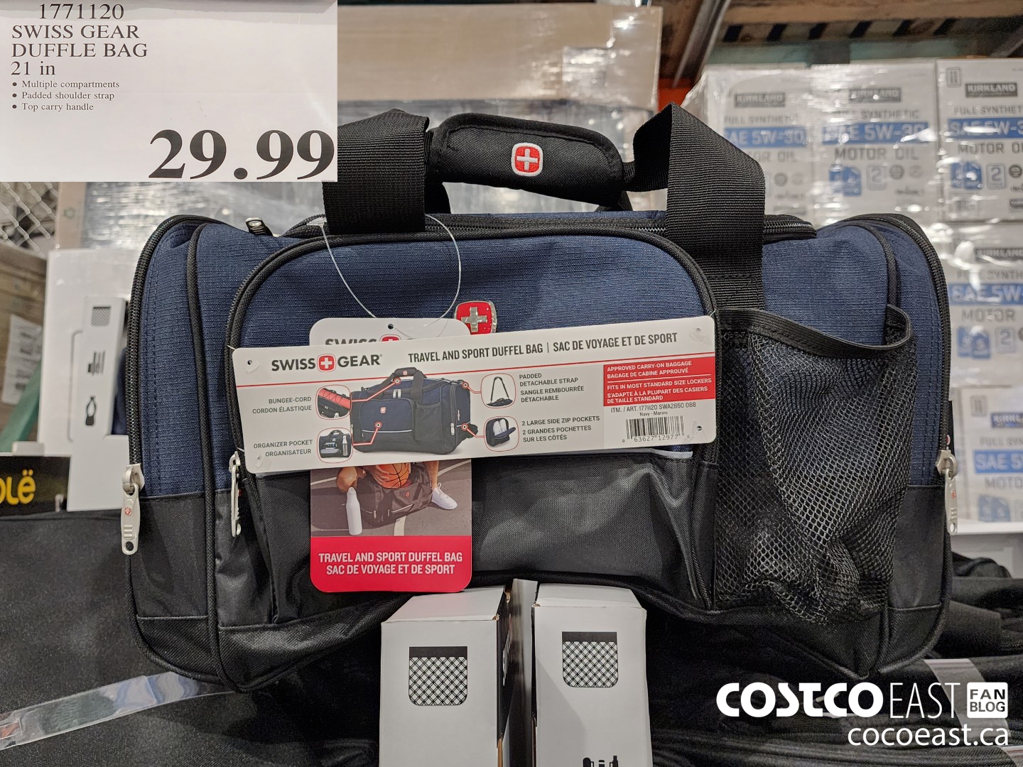 1771120 SWISS GEAR DUFFLE BAG 21 IN $29.99