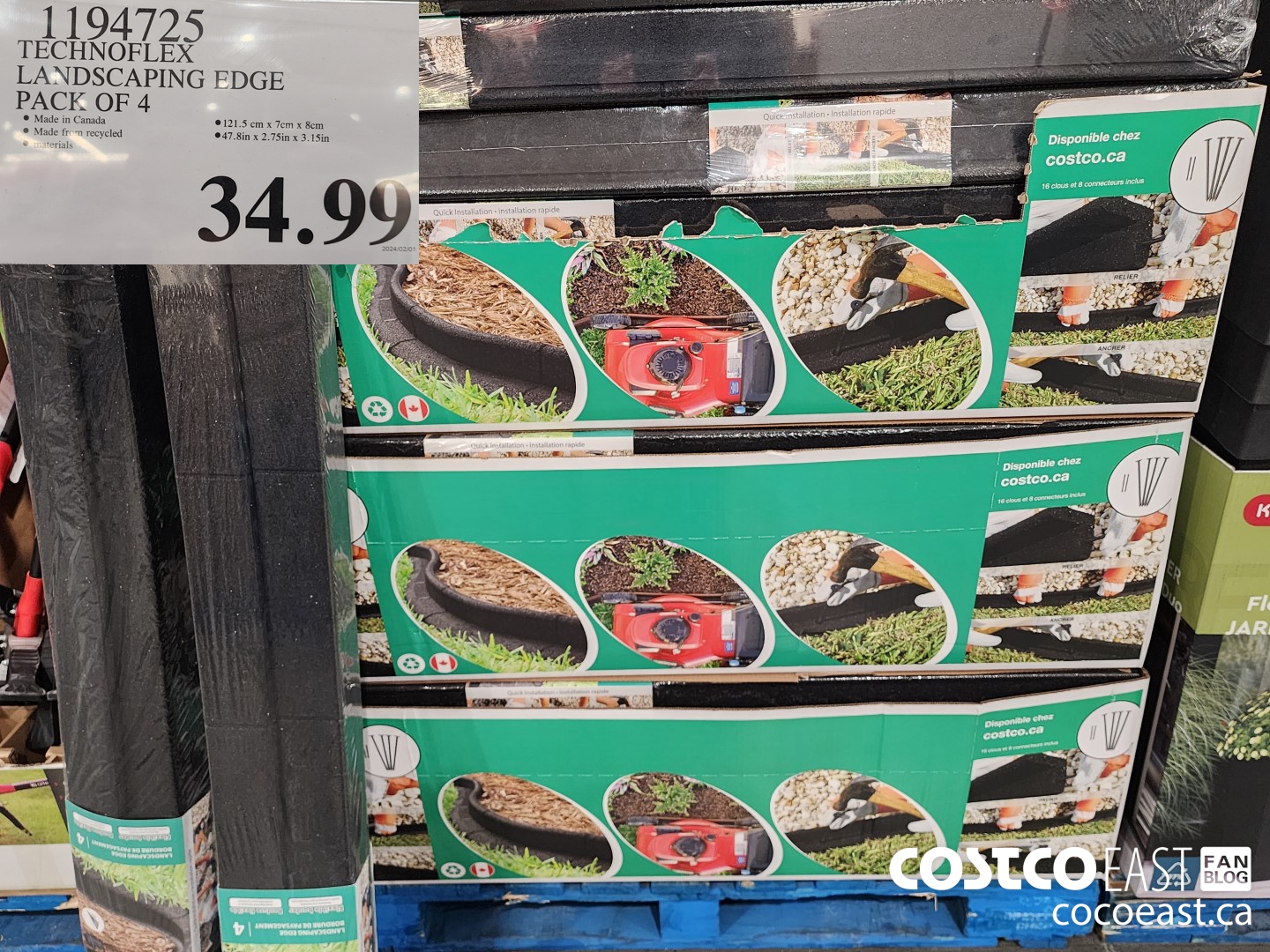 1194725 TECHNOFLEX LANDSCAPING EDGE PACK OF 4 $34.99