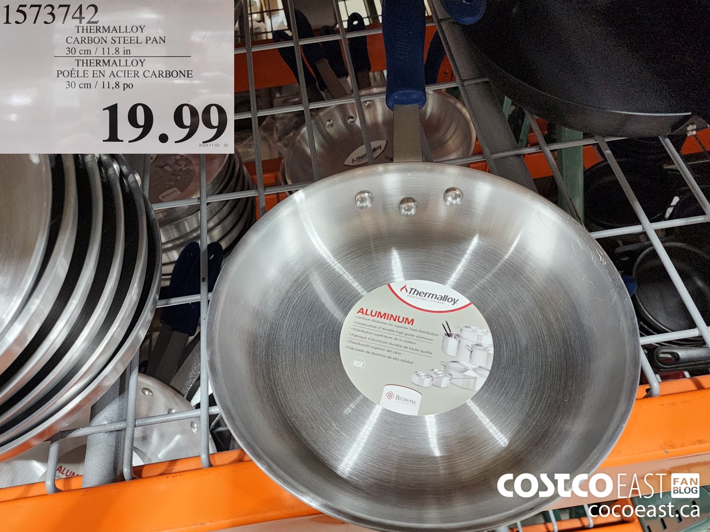 1573742 THERMALLOY CARBON STEEL PAN 30 cm / 11.8 in $19.99