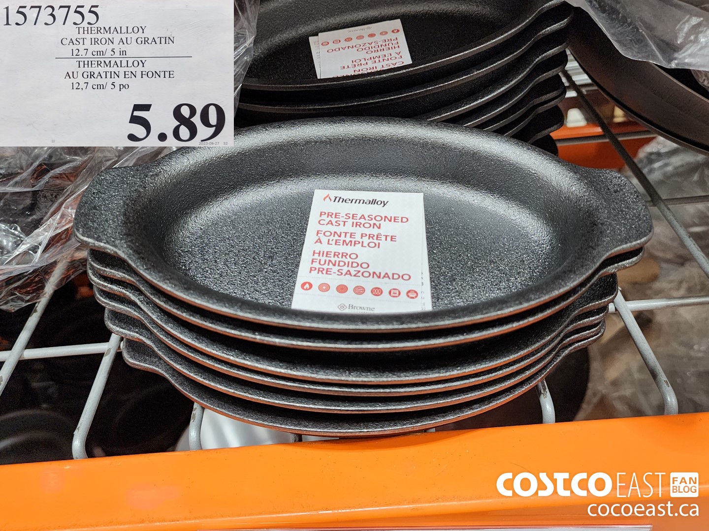 1573755 THERMALLOY CAST IRON AU GRATIN 12.7 cm/5 in $5.89