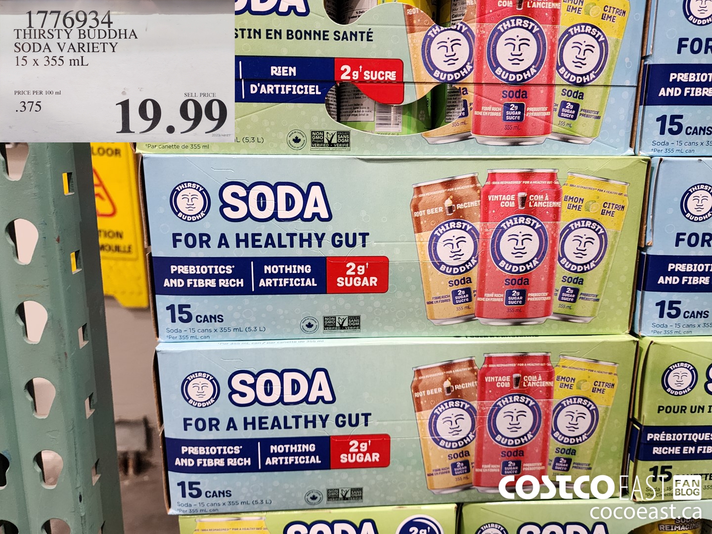 1776934 THIRSTY BUDDHA SODA VARIETY 15 x 353 ML $19.99