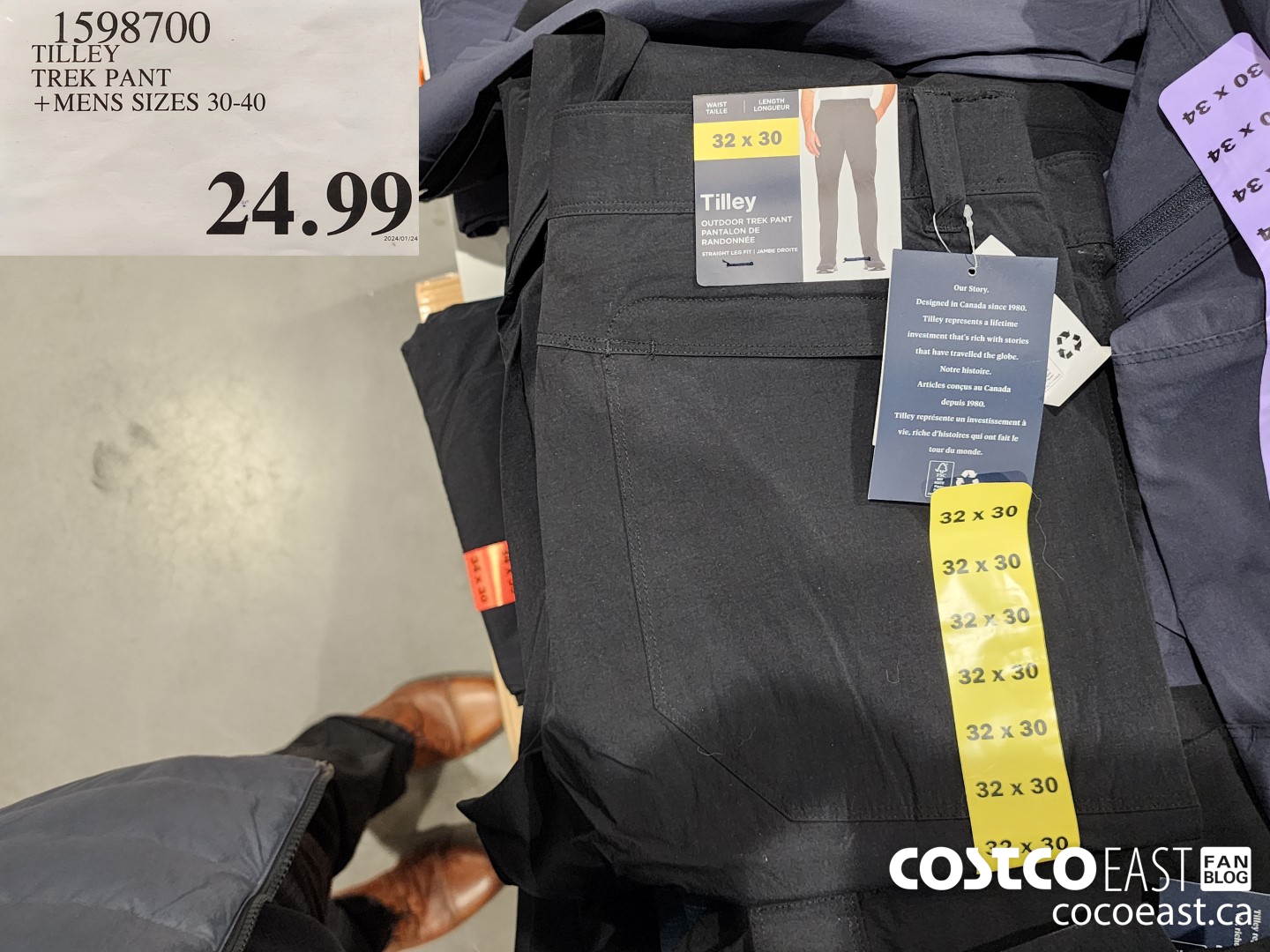 1598700 TILLEY TREK PANT +MENS SIZES 30-40 $24.99