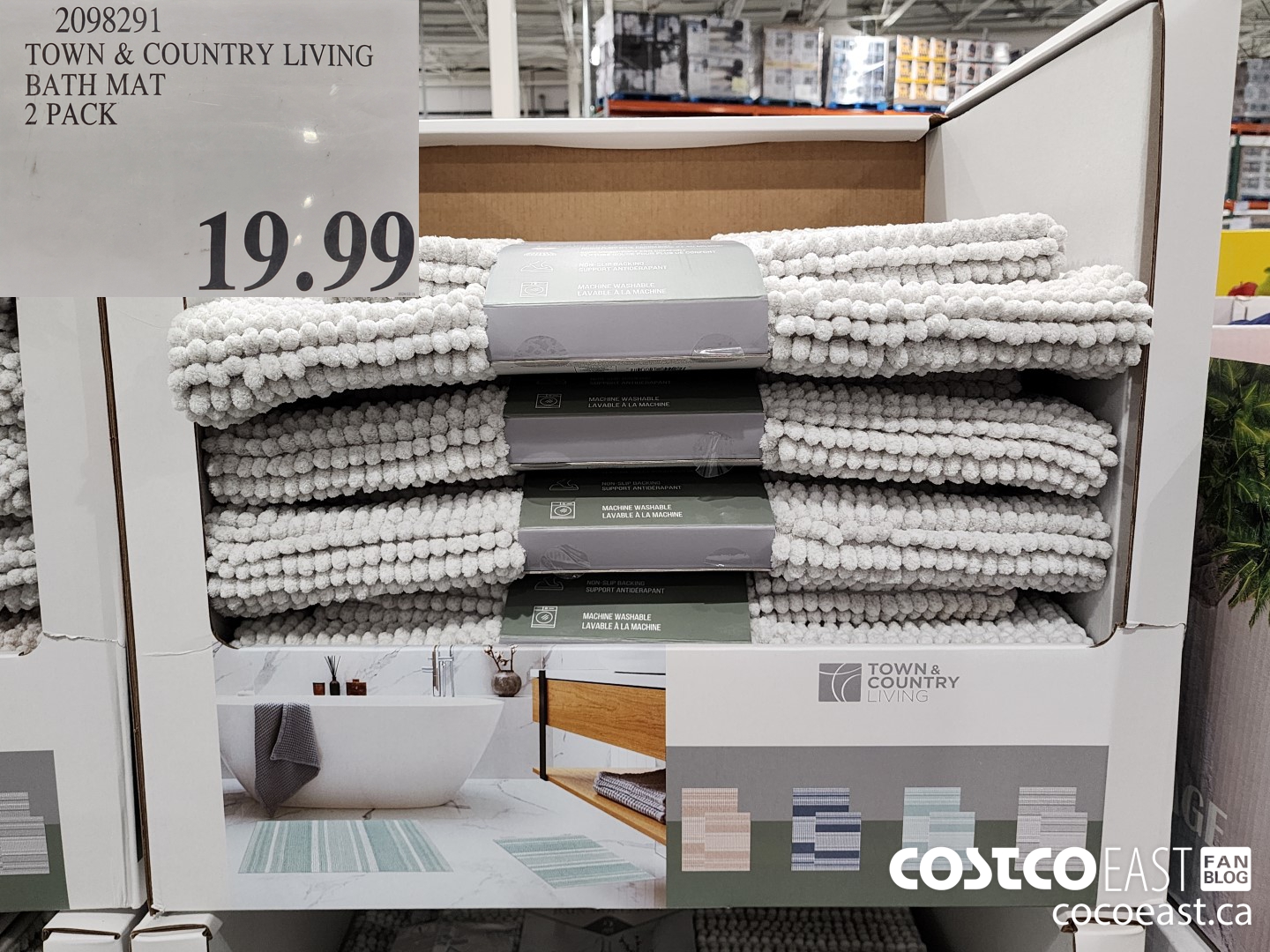 2098291 TOWN & COUNTRY LIVING BATH MAT 2 PACK $19.99