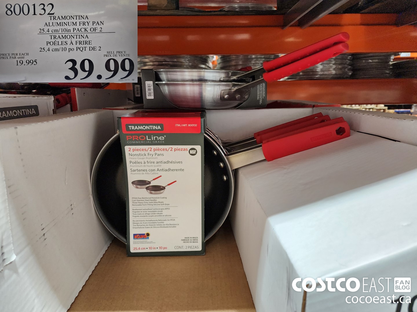 800132 TRAMONTINA ALUMINUM FRY PAN 25.4 cm/10in PACK OF 2 $39.99