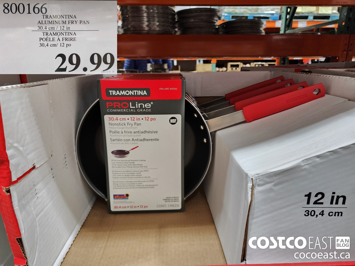 800166 TRAMONTINA ALUMINUM FRY PAN 30.4 CM / 12 IN $29.99