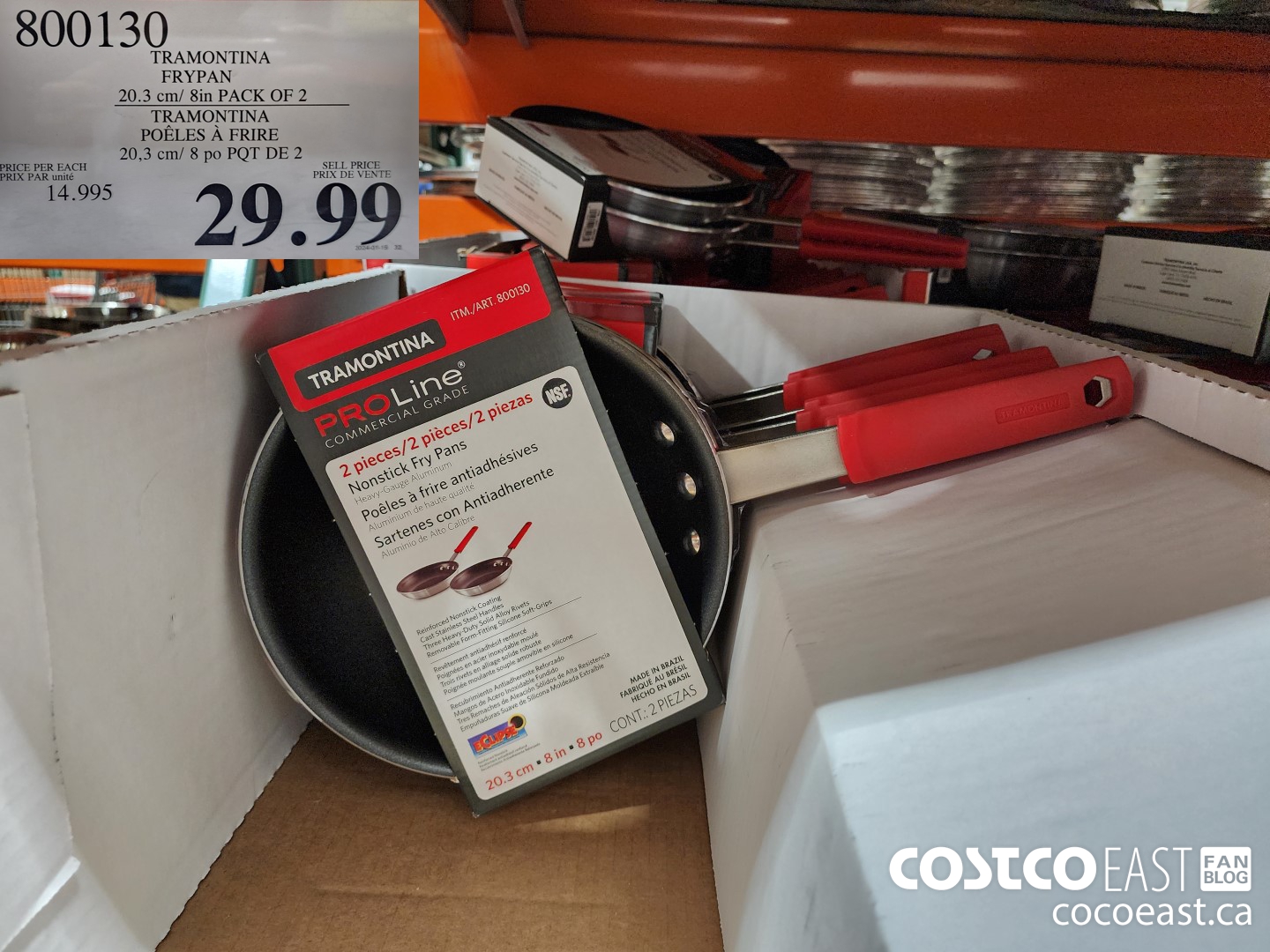 800130 TRAMONTINA FRYPAN 20.3 cm/ 8in PACK OF 2 $29.99