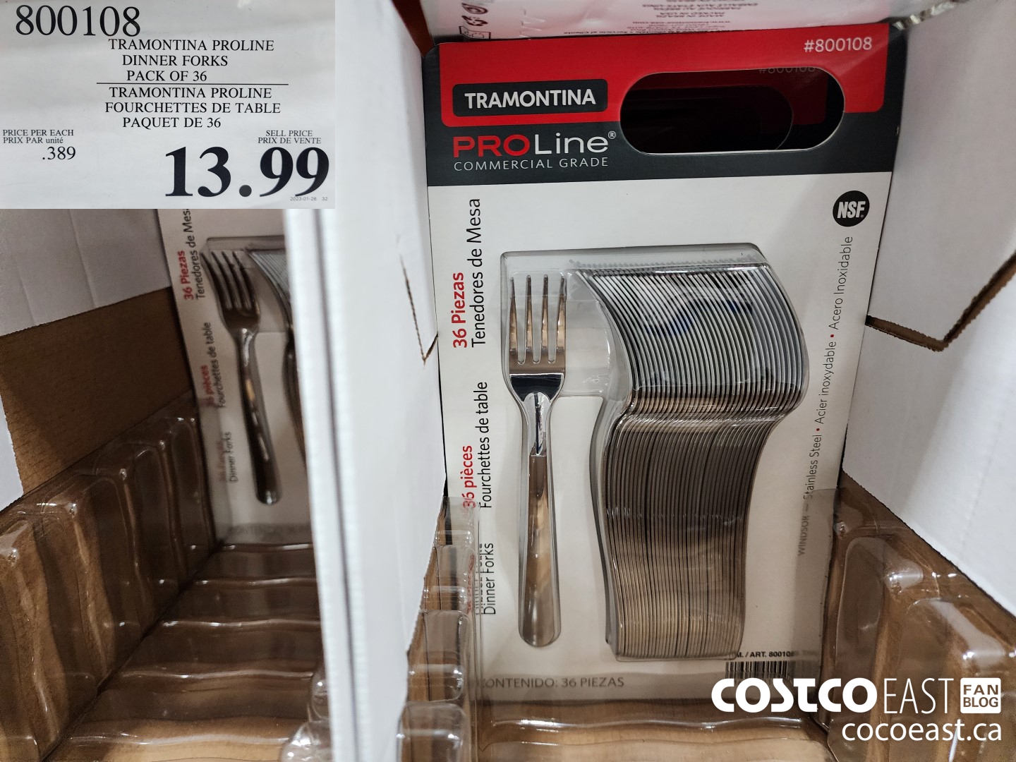 800108 TRAMONTINA PROLINE DINNER FORKS PACK OF 36 $13.99