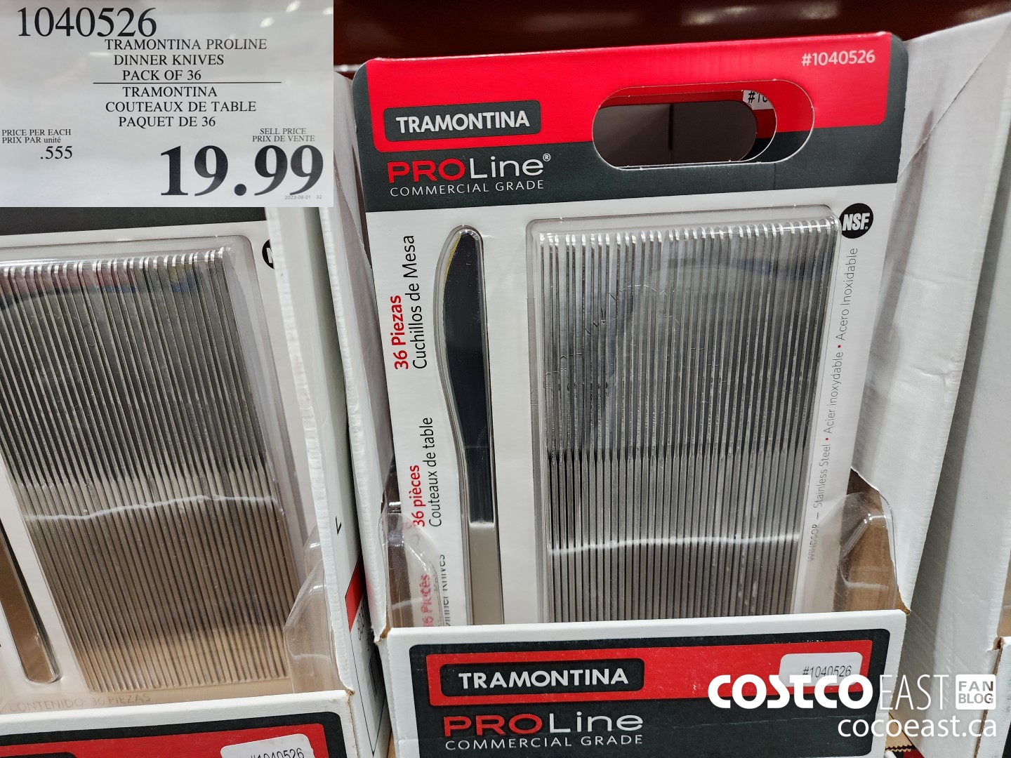 1040526 TRAMONTINA PROLINE DINNER KNIVES PACK OF 36 $19.99