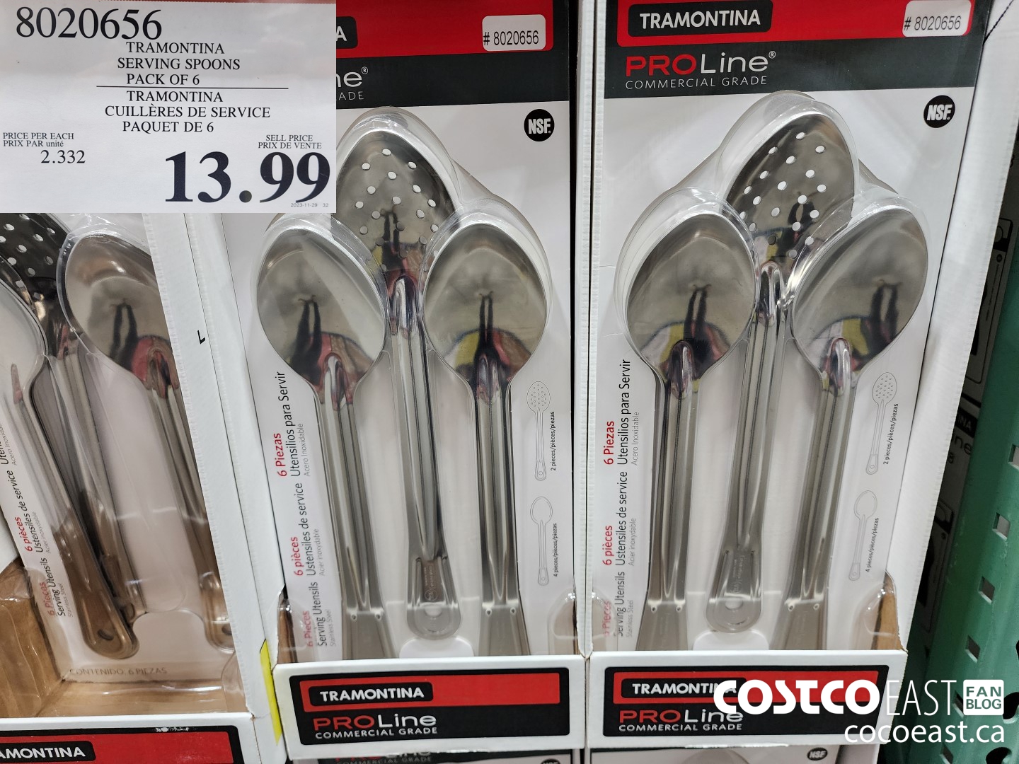 8020656 TRAMONTINA SERVING SPOONS PACK OF 6 $13.99