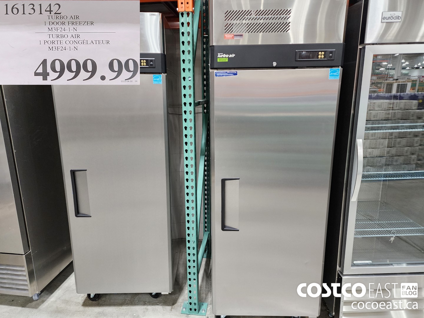 1613142 TURBO AIR 1 DOOR FREEZER M3F24-1-N $4999.99