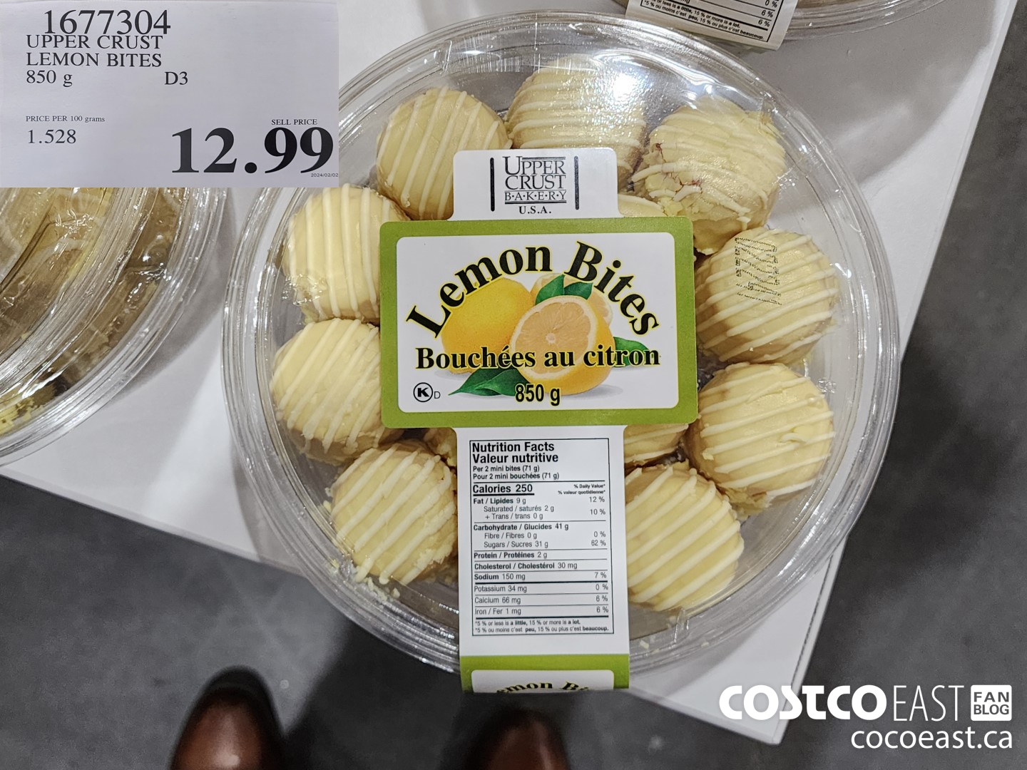 167304 UPPER CRUST LEMON BITES 850 g $12.99