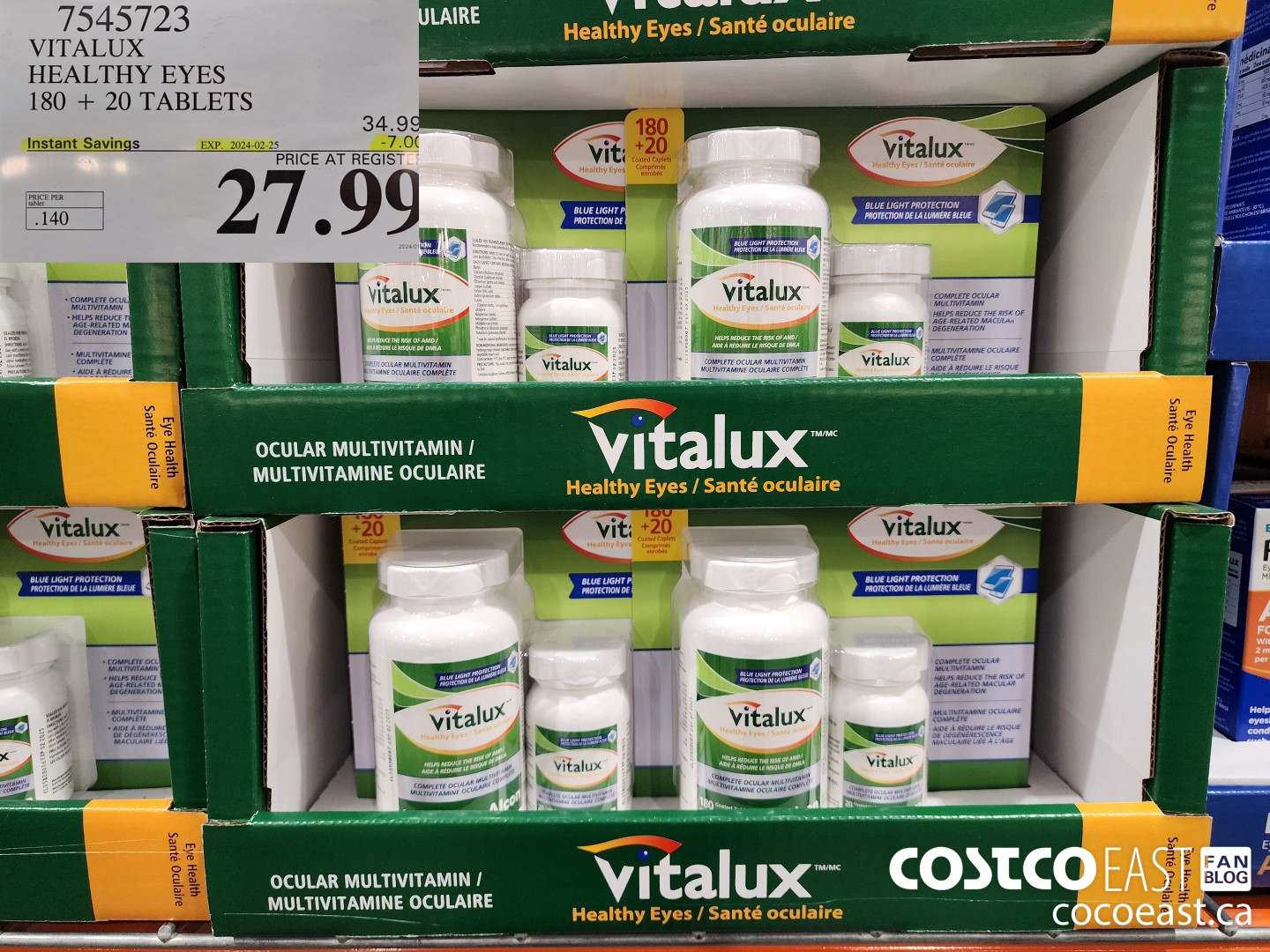 7945723 VITALUX HEALTHY EYES 180 + 20 TABLETS ($7.00 INSTANT SAVINGS EXPIRES ON 2024-02-25) $27.99