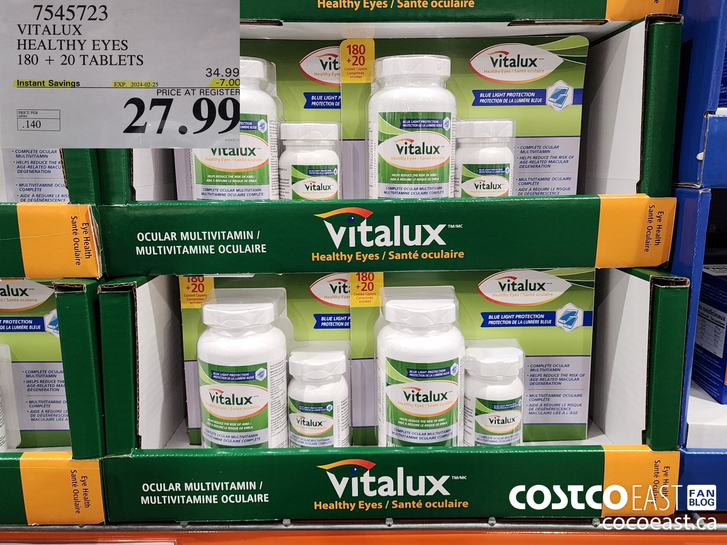 7545723 VITALUX HEALTHY EYES 180 + 20 TABLETS ($7.00 INSTANT SAVINGS EXPIRES ON 2024-02-25) $27.99