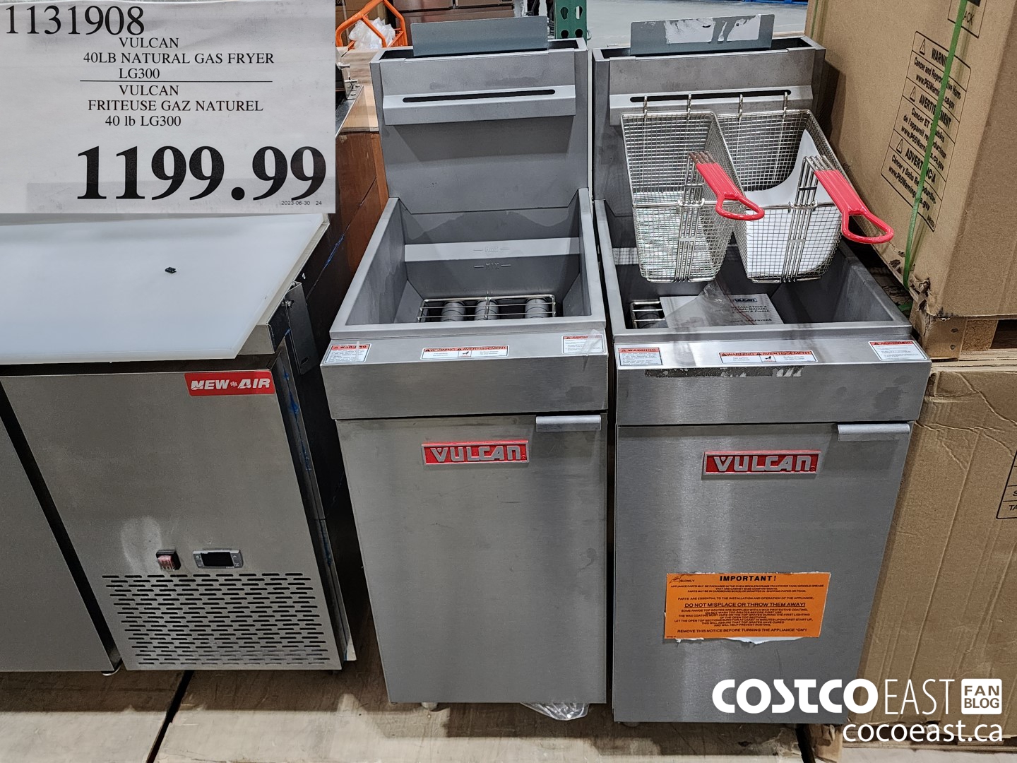 1131908 VULCAN 40LB NATURAL GAS FRYER LG300 $1199.99