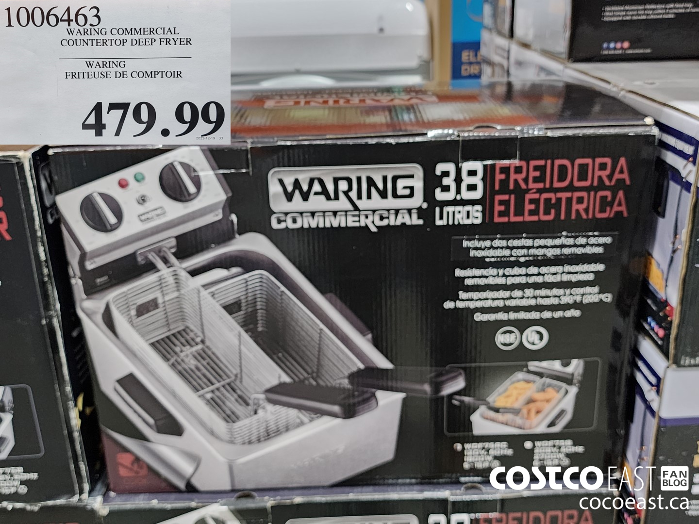 1006463 WARING COMMERCIAL COUNTERTOP DEEP FRYER $479.99