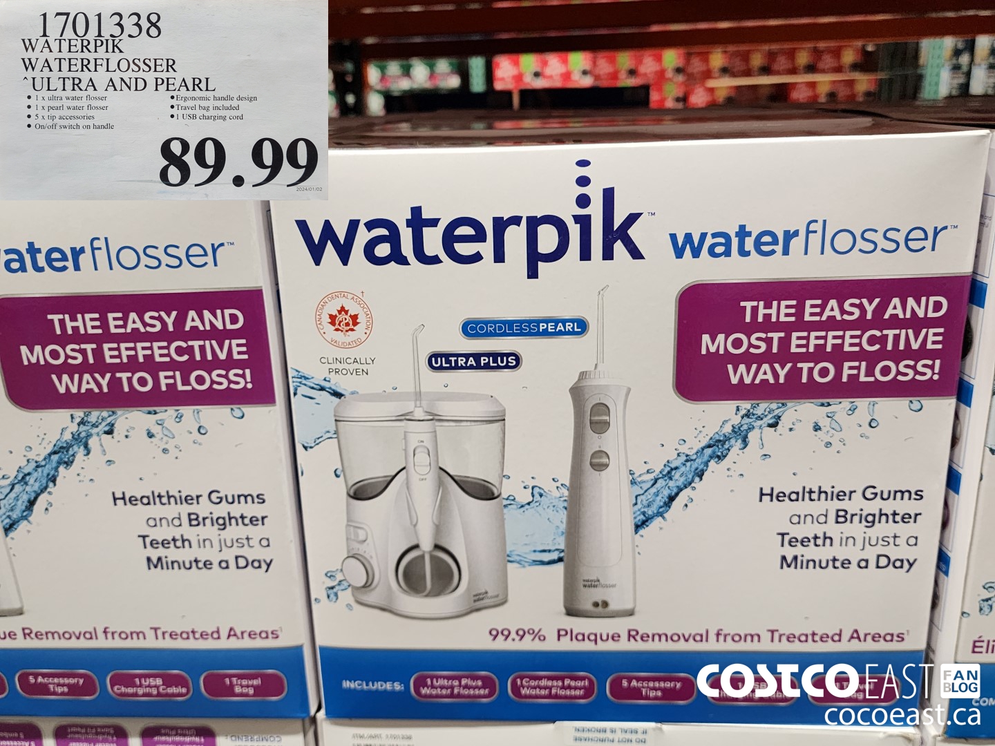 1701338 WATERPIK WATERFLOSSER ULTRA AND PEARL $89.99