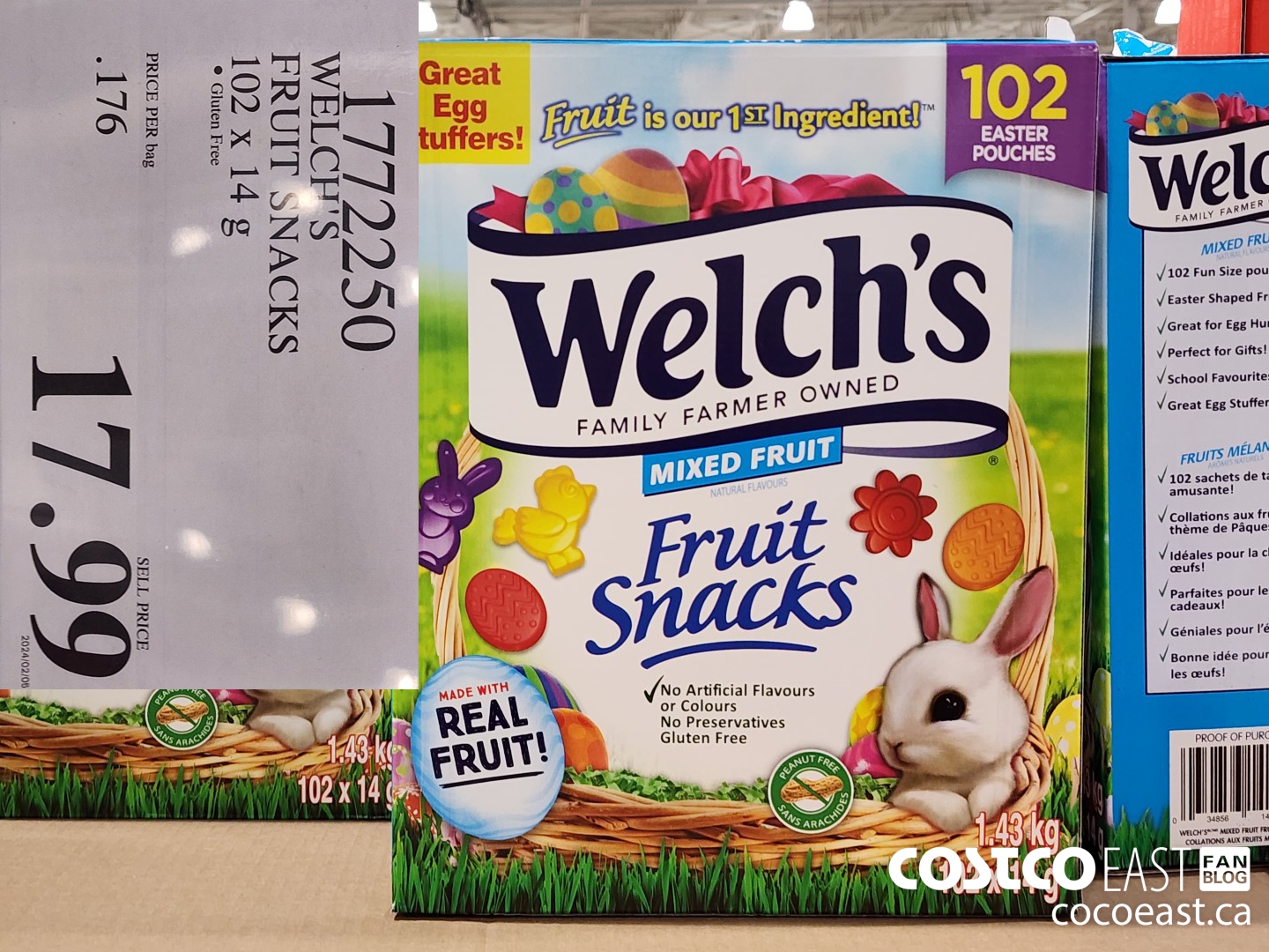 1772250 WELCH'S FRUIT SNAKCS 102 X 14 G $17.99