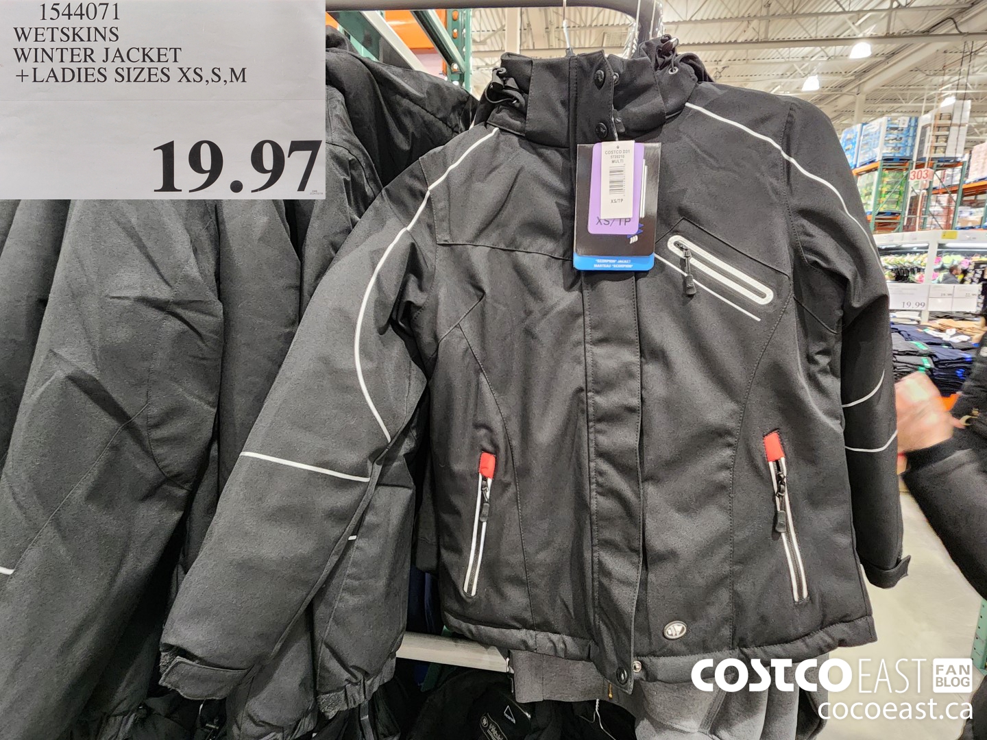 1544071 WETSKINS WINTER JACKET +LADIES SIZES XS, S, M $19.97