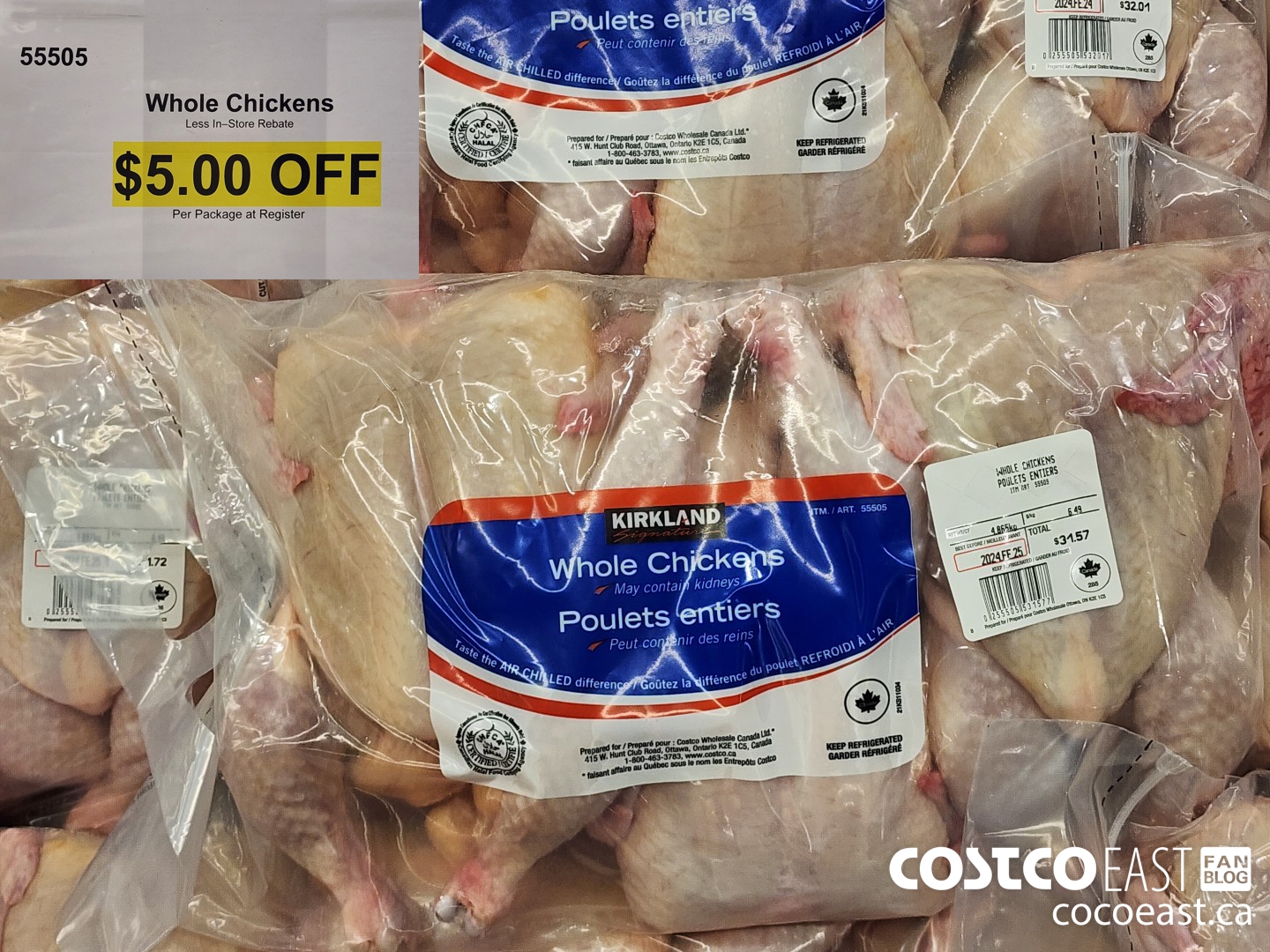 55505 Whole Chickens ($5.00 INSTANT SAVINGS)