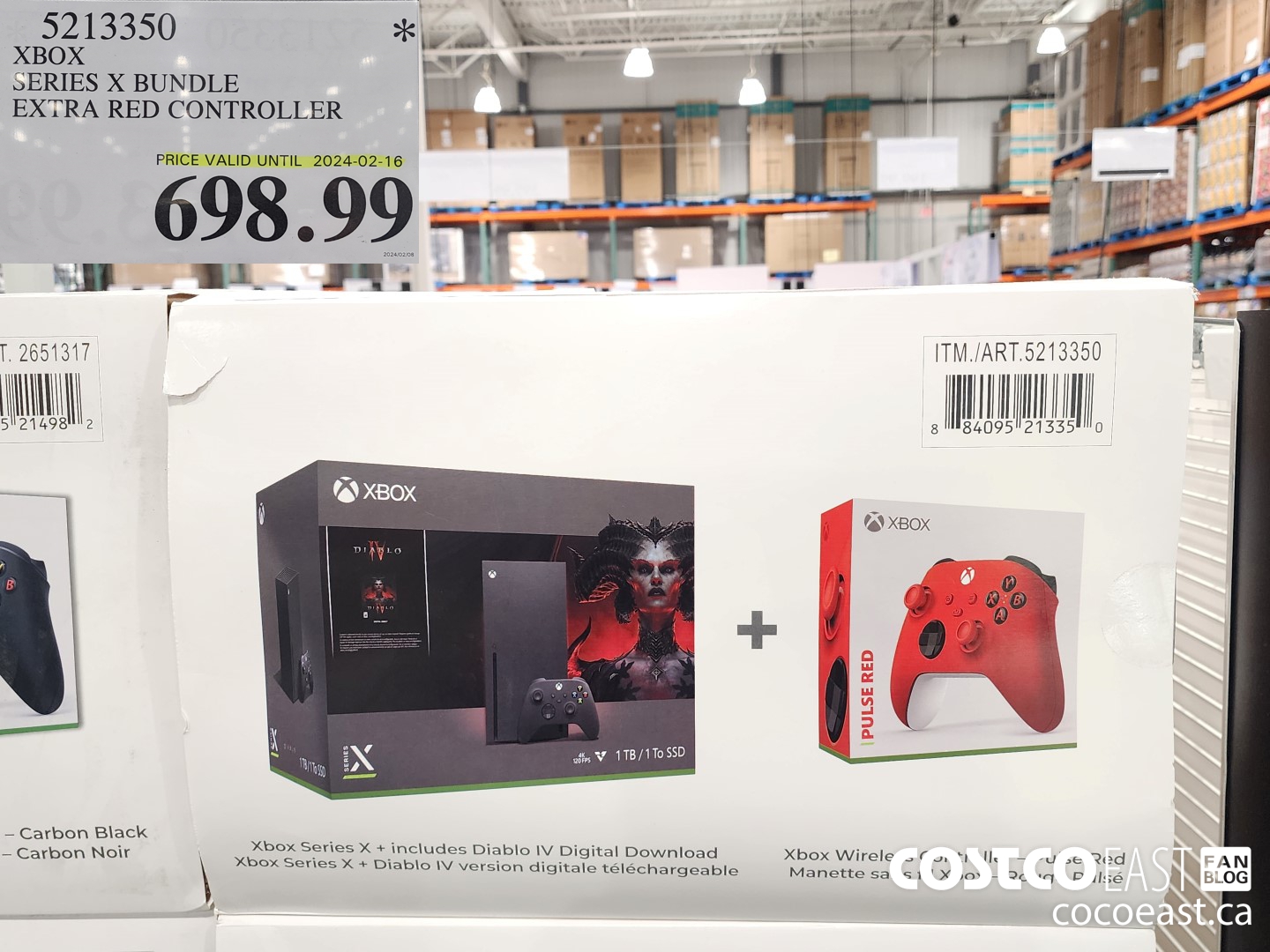 5213350 XBOX SERIES X CONSOLE EXTRA RED CONTROLLER $698.99