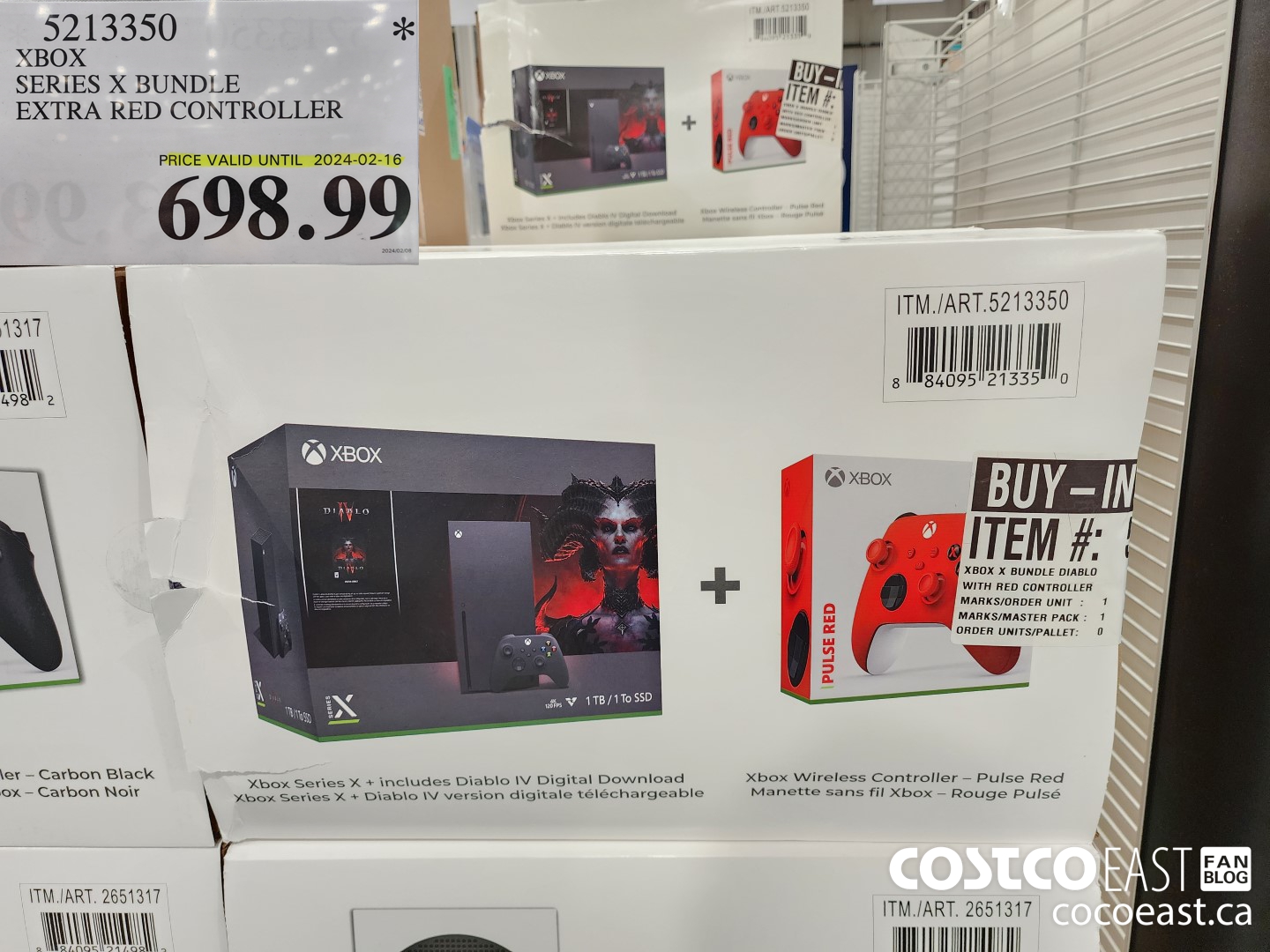 5213350 XBOX SERIES X CONSOLE EXTRA RED CONTROLLER $698.99