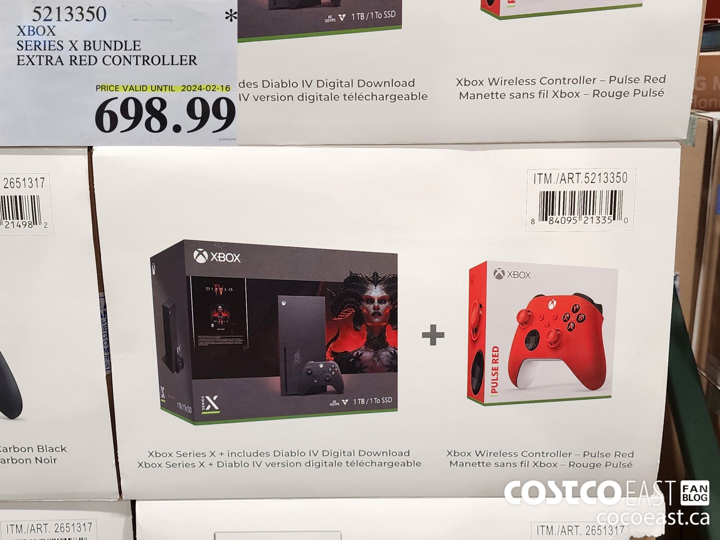 5213350 XBOX SERIES X CONSOLE EXTRA RED CONTROLLER $698.99