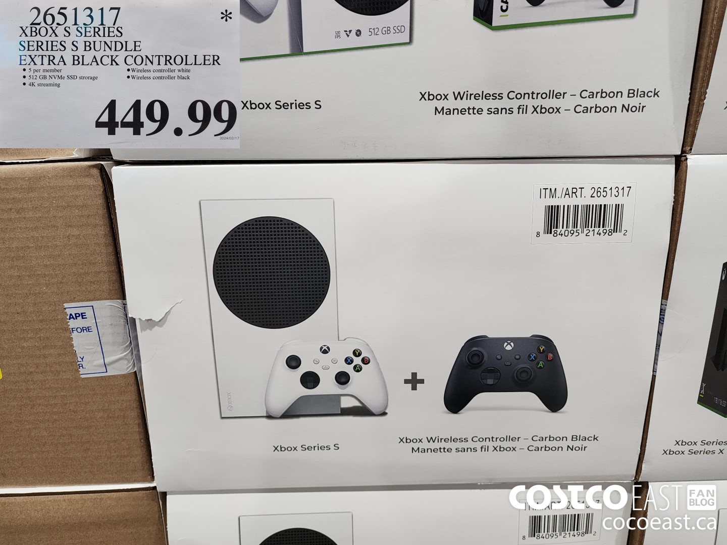 2651317 XBOX S SERIES SERIES S BUNDLE EXTRA BLACK CONTROLLER $449.99