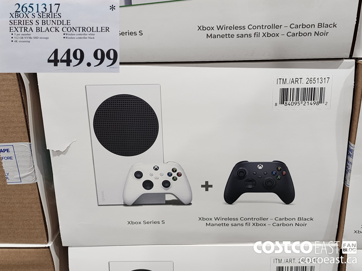 2651317 XBOX S SERIES SERIES S BUNDLE EXTRA BLACK CONTROLLER $449.99