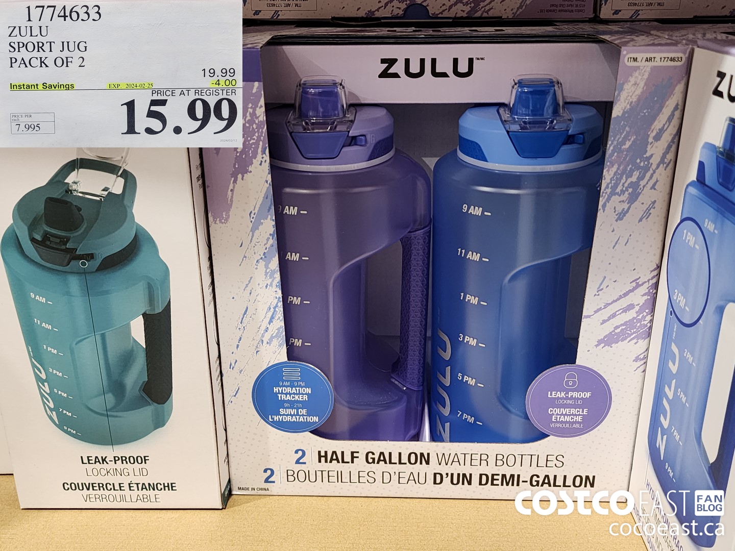 1774633 ZULU SPORT JUG PACK OF 2 ($4.00 INSTANT SAVINGS EXPIRES ON 2024-02-25) $15.99
