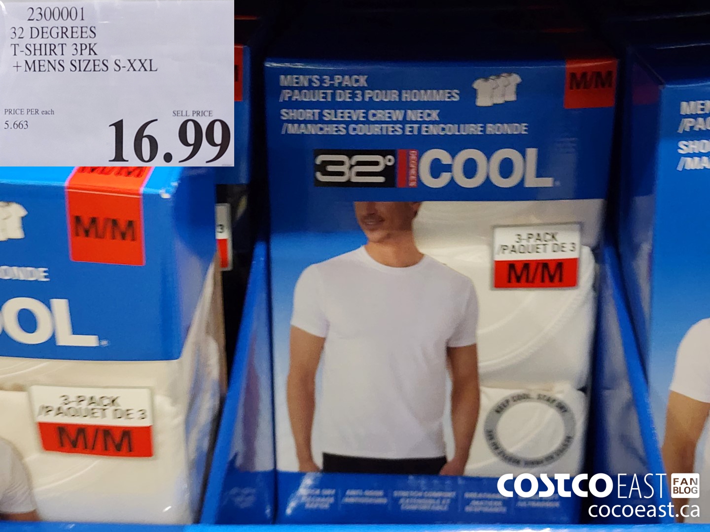 2300001 32 DEGREES T-SHIRT 3PK MENS SIZES S-XXL $16.99