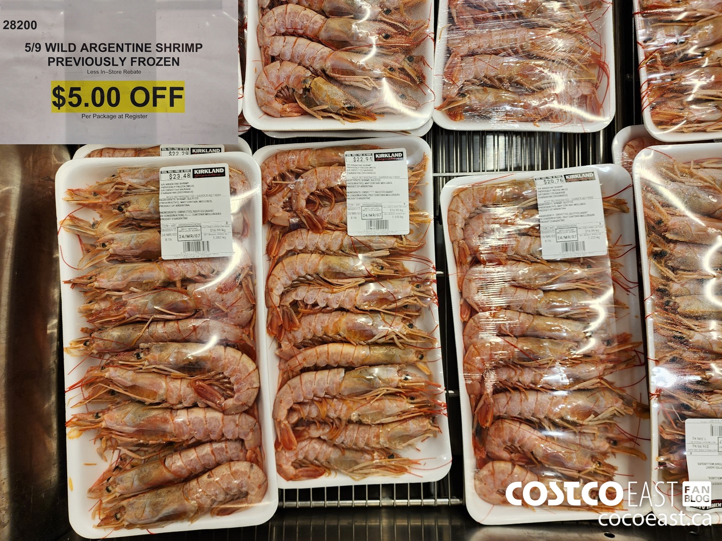 28200 5/9 WILD ARGENTINE SHRIMP PREVIOUSLY FROZEN ($5.00 INSTANT SAVINGS)